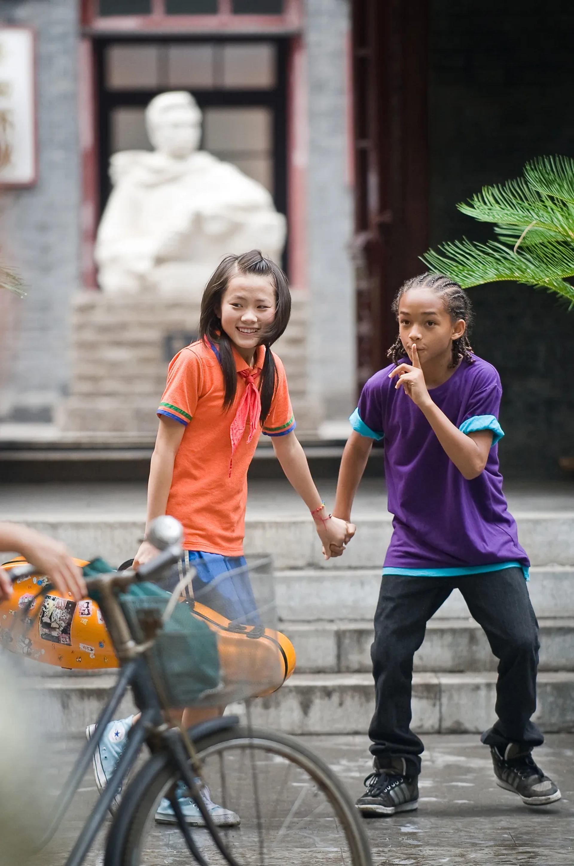 Jaden Smith and Wenwen Han in The Karate Kid (2010)