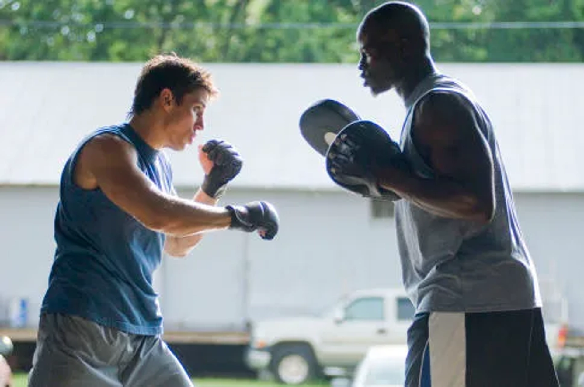 Djimon Hounsou and Sean Faris in Never Back Down (2008)