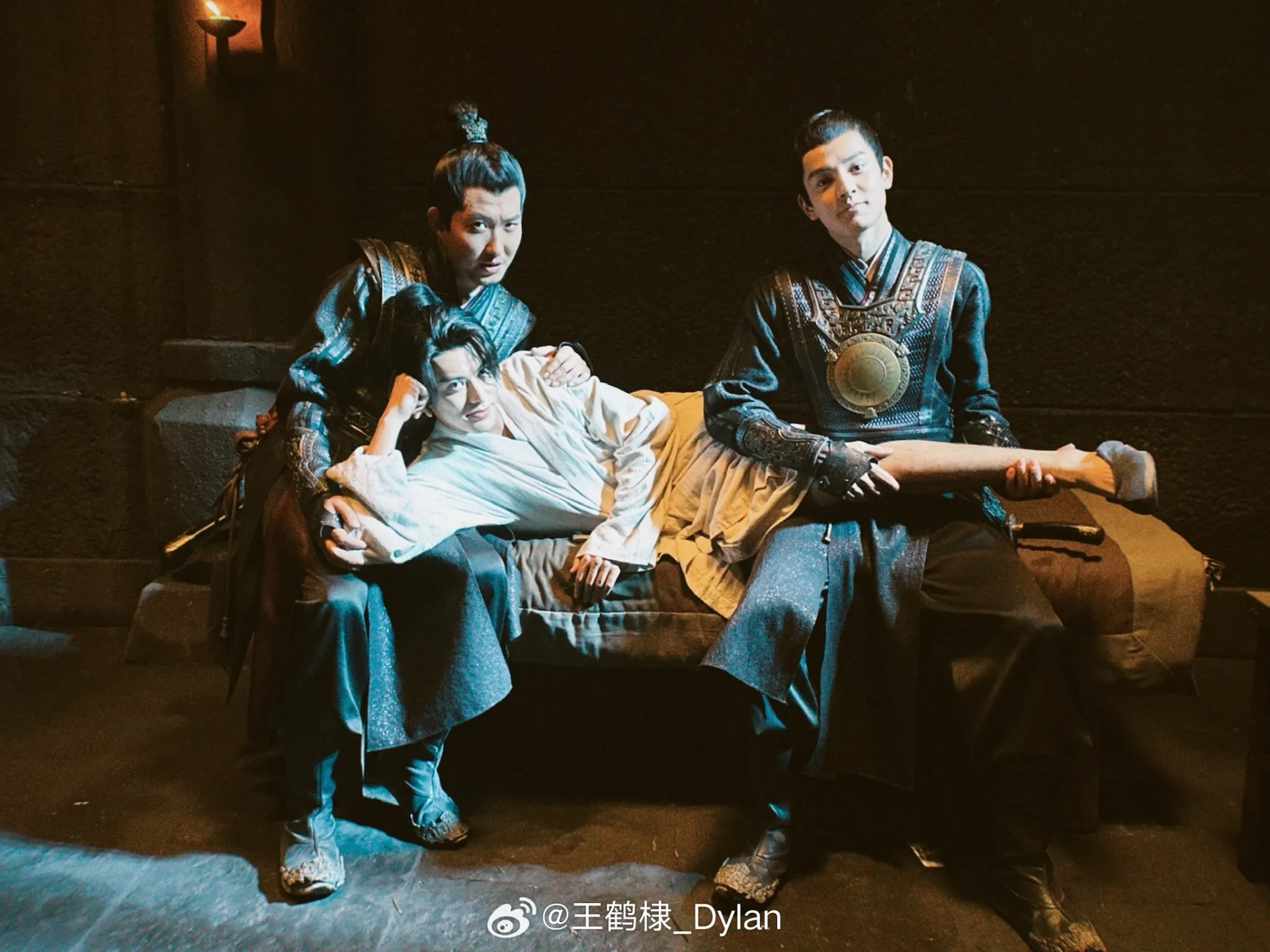 Peilun Yan, Runze Wang, and Dylan Wang in Guardians of the Dafeng (2024)