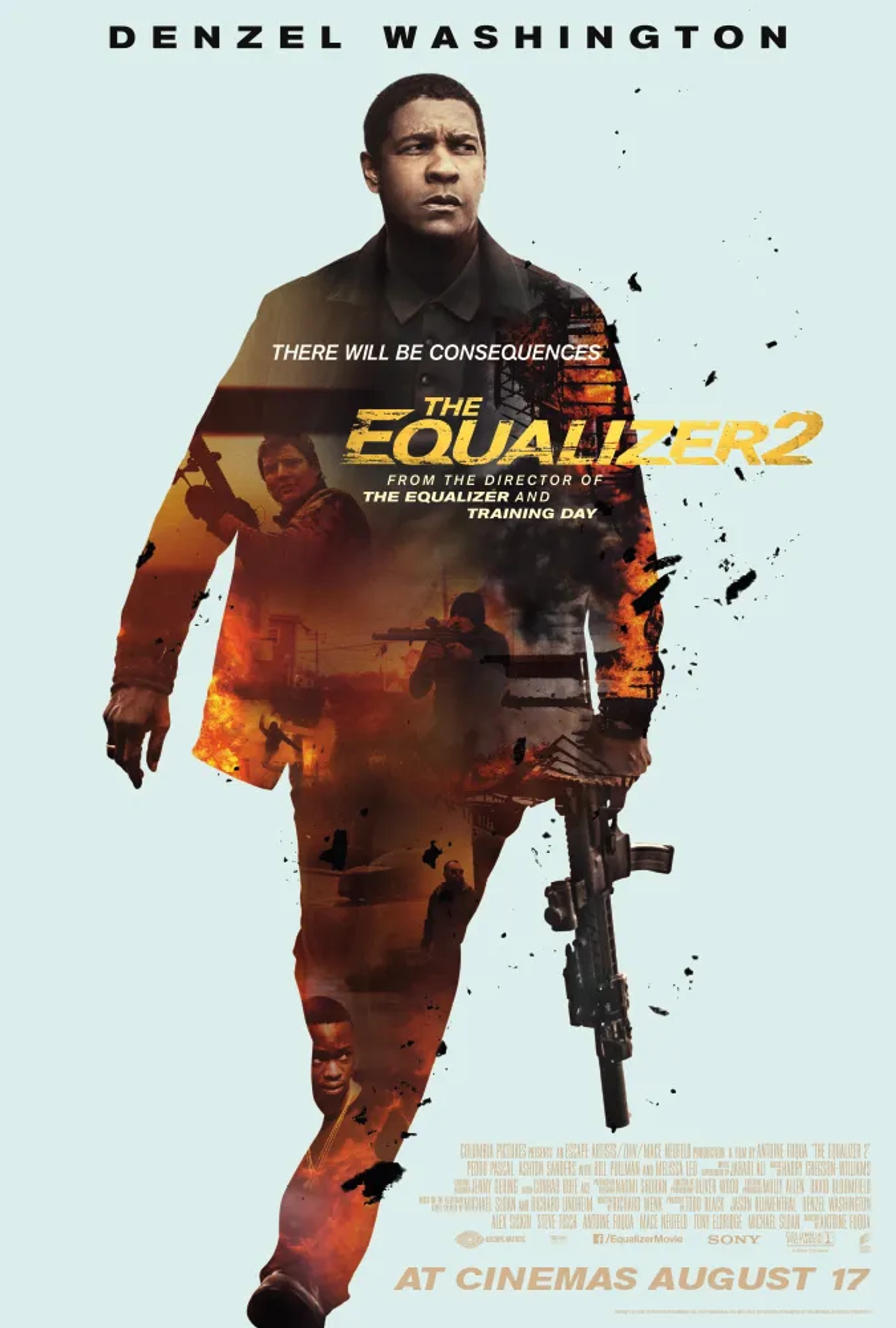 Denzel Washington, Pedro Pascal, and Ashton Sanders in The Equalizer 2 (2018)