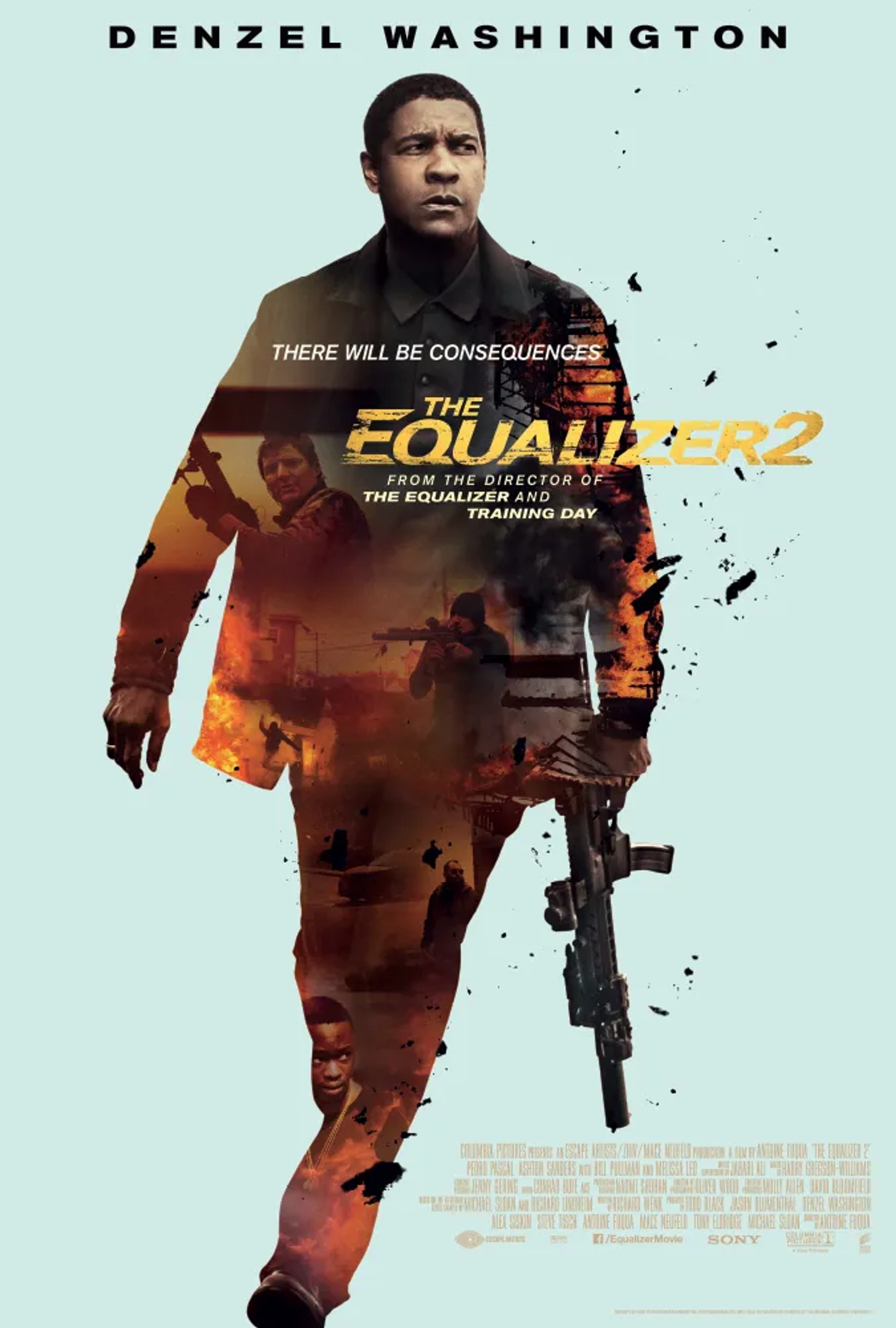 Denzel Washington, Pedro Pascal, and Ashton Sanders in The Equalizer 2 (2018)