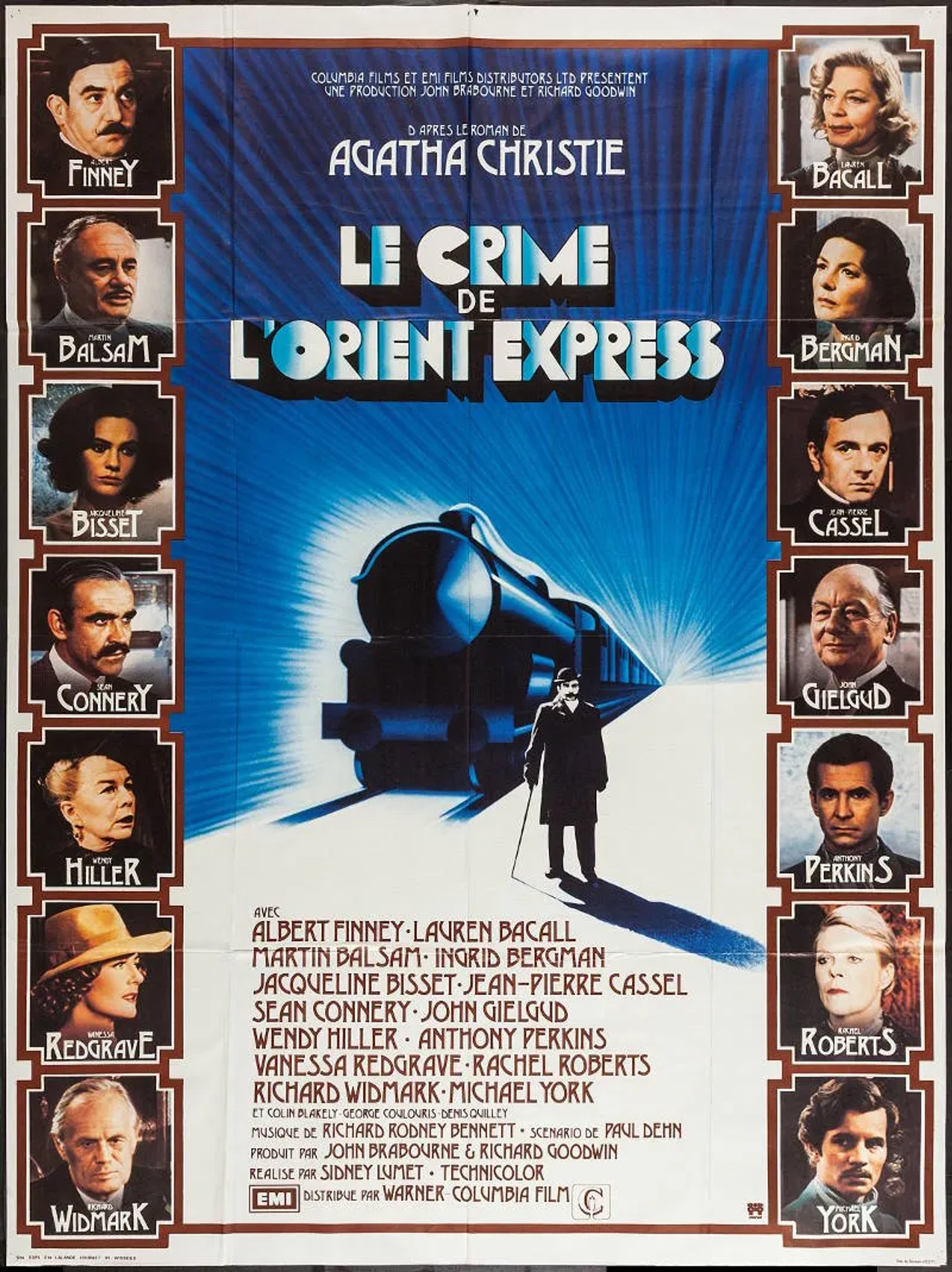 Lauren Bacall, Ingrid Bergman, John Gielgud, Sean Connery, Jacqueline Bisset, Anthony Perkins, Vanessa Redgrave, Martin Balsam, Albert Finney, Richard Widmark, Michael York, Jean-Pierre Cassel, Wendy Hiller, and Rachel Roberts in Murder on the Orient Express (1974)