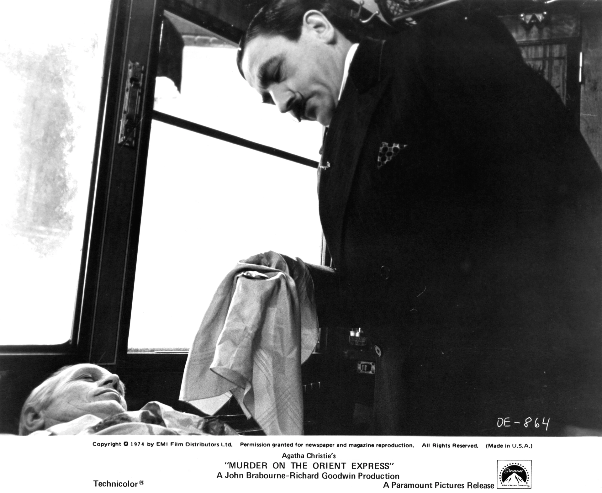 Albert Finney and Richard Widmark in Murder on the Orient Express (1974)