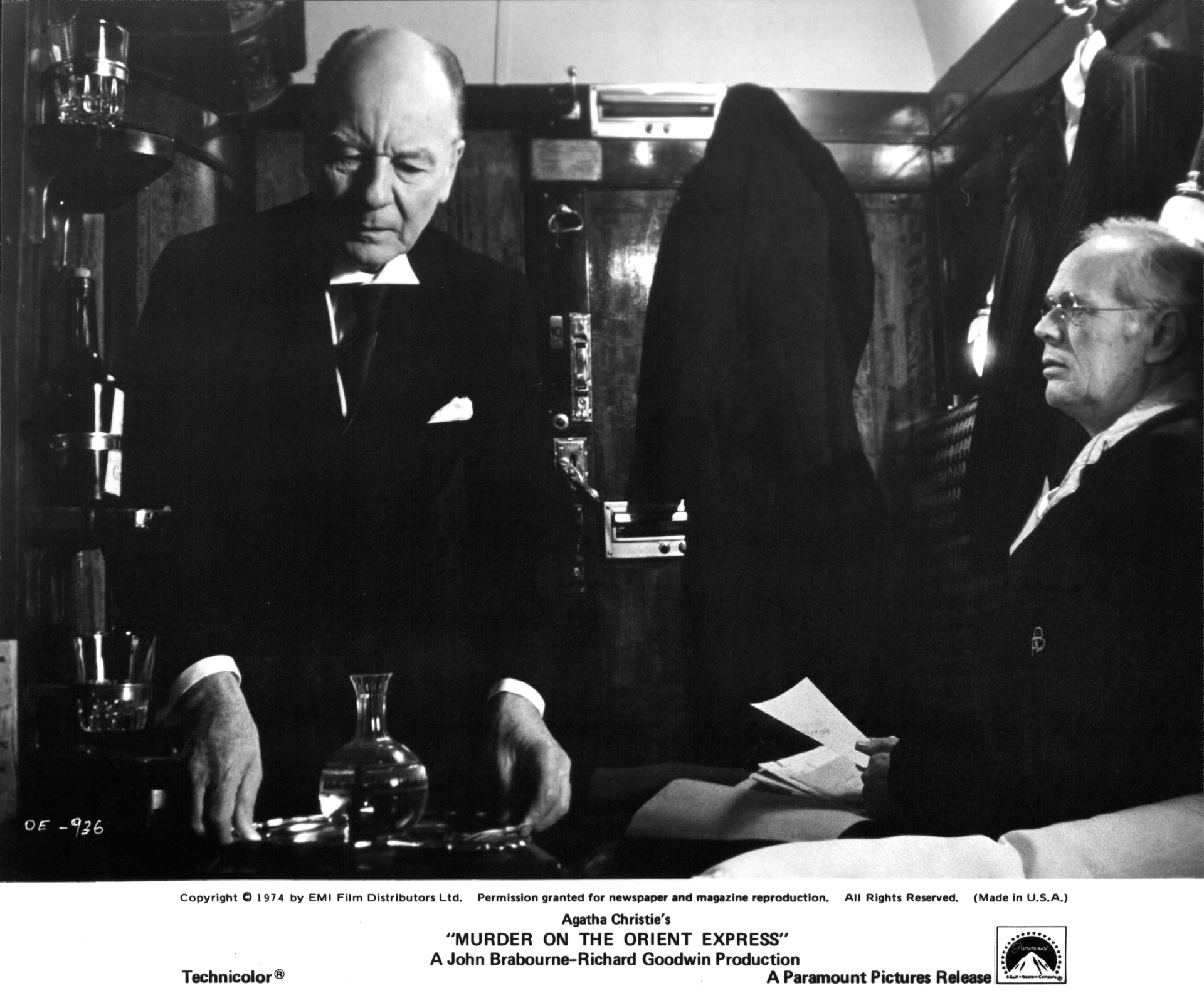 John Gielgud and Richard Widmark in Murder on the Orient Express (1974)