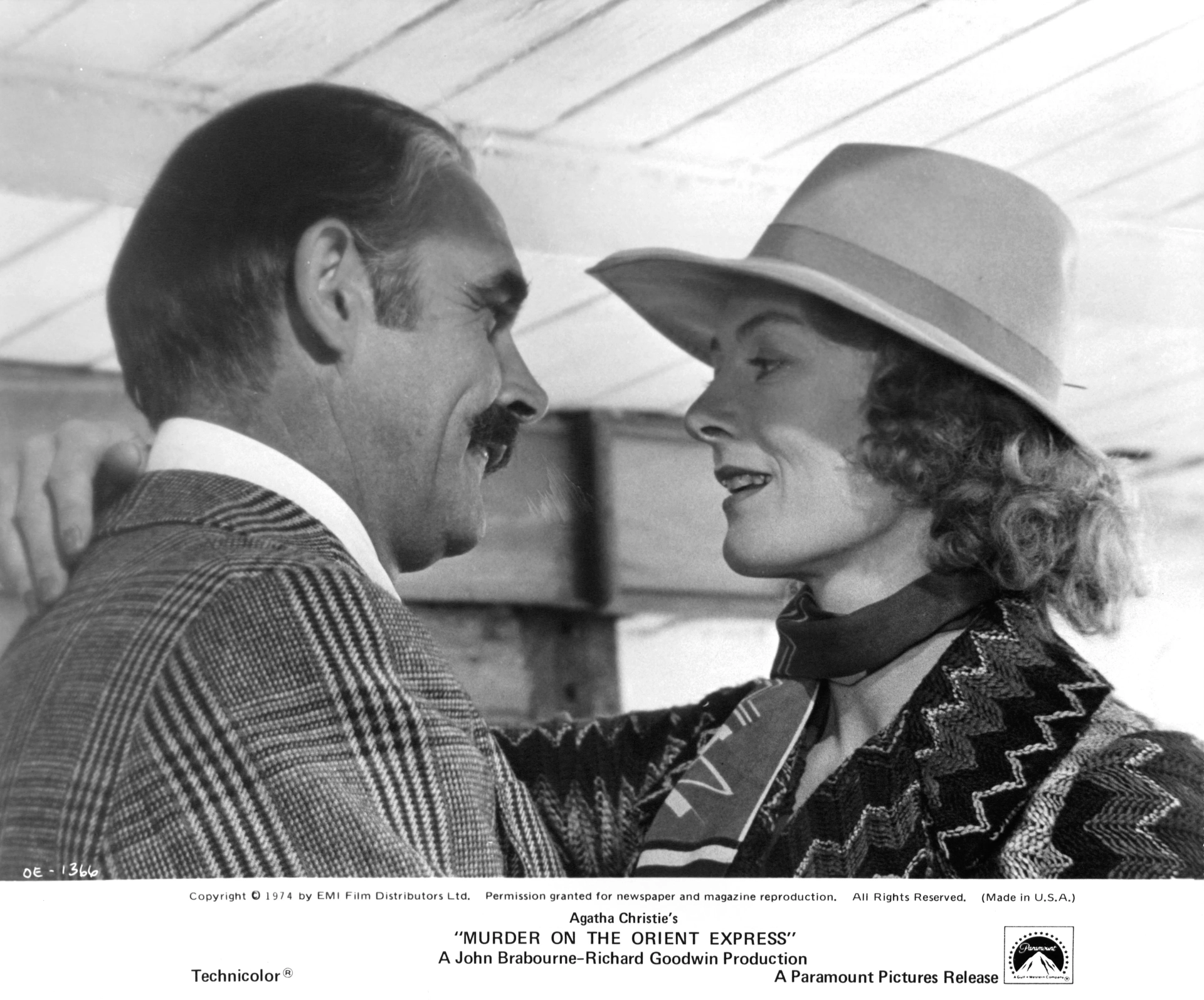 Sean Connery and Vanessa Redgrave in Murder on the Orient Express (1974)
