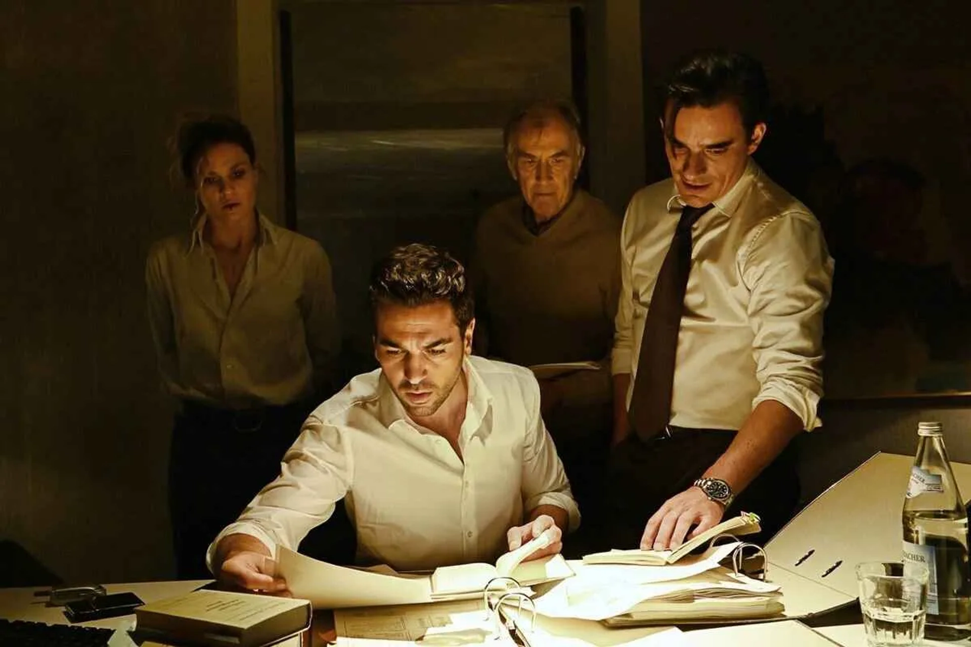 Peter Prager, Hannes Wegener, Elyas M'Barek, and Pia Stutzenstein in The Collini Case (2019)