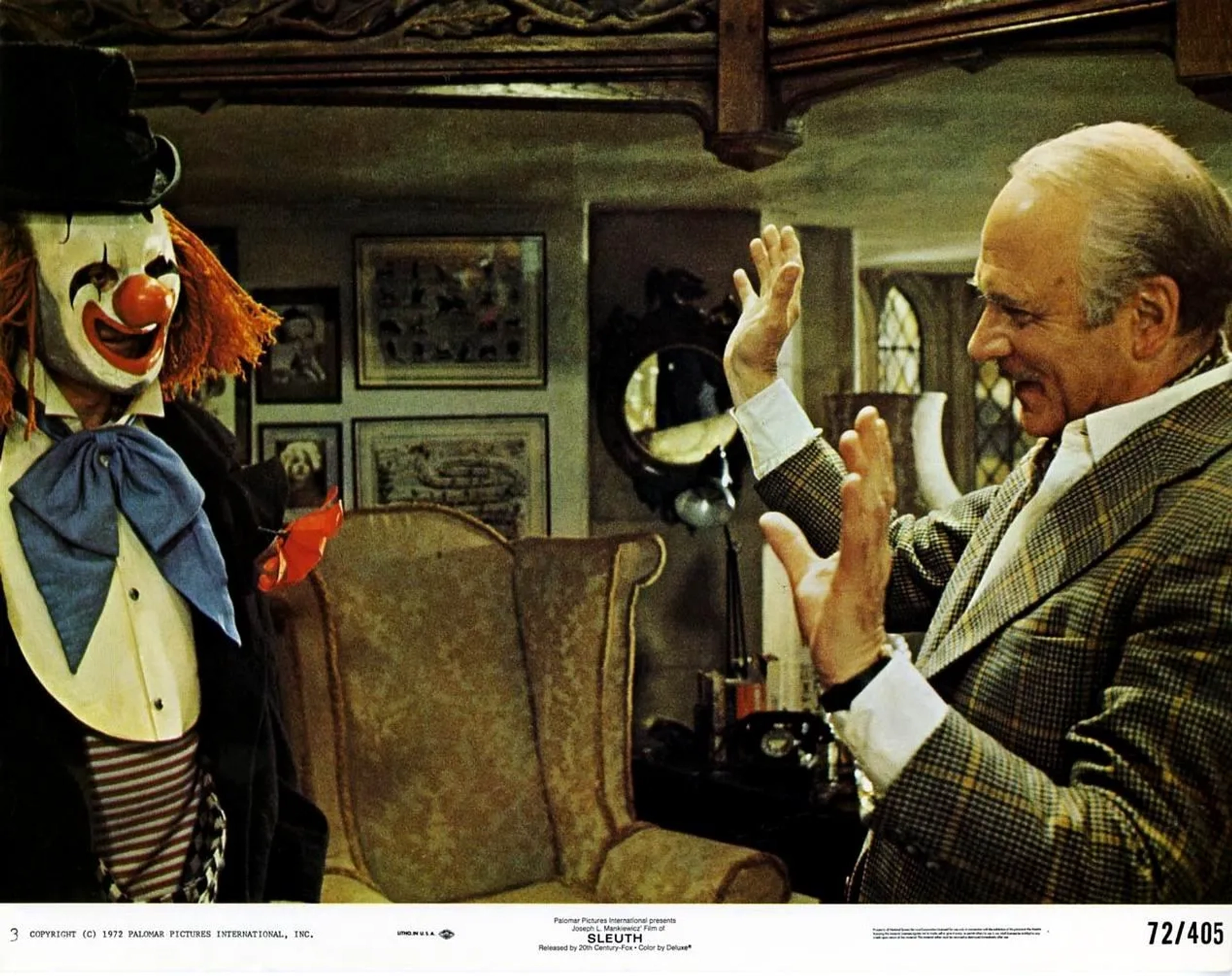 Laurence Olivier and Michael Caine in Sleuth (1972)