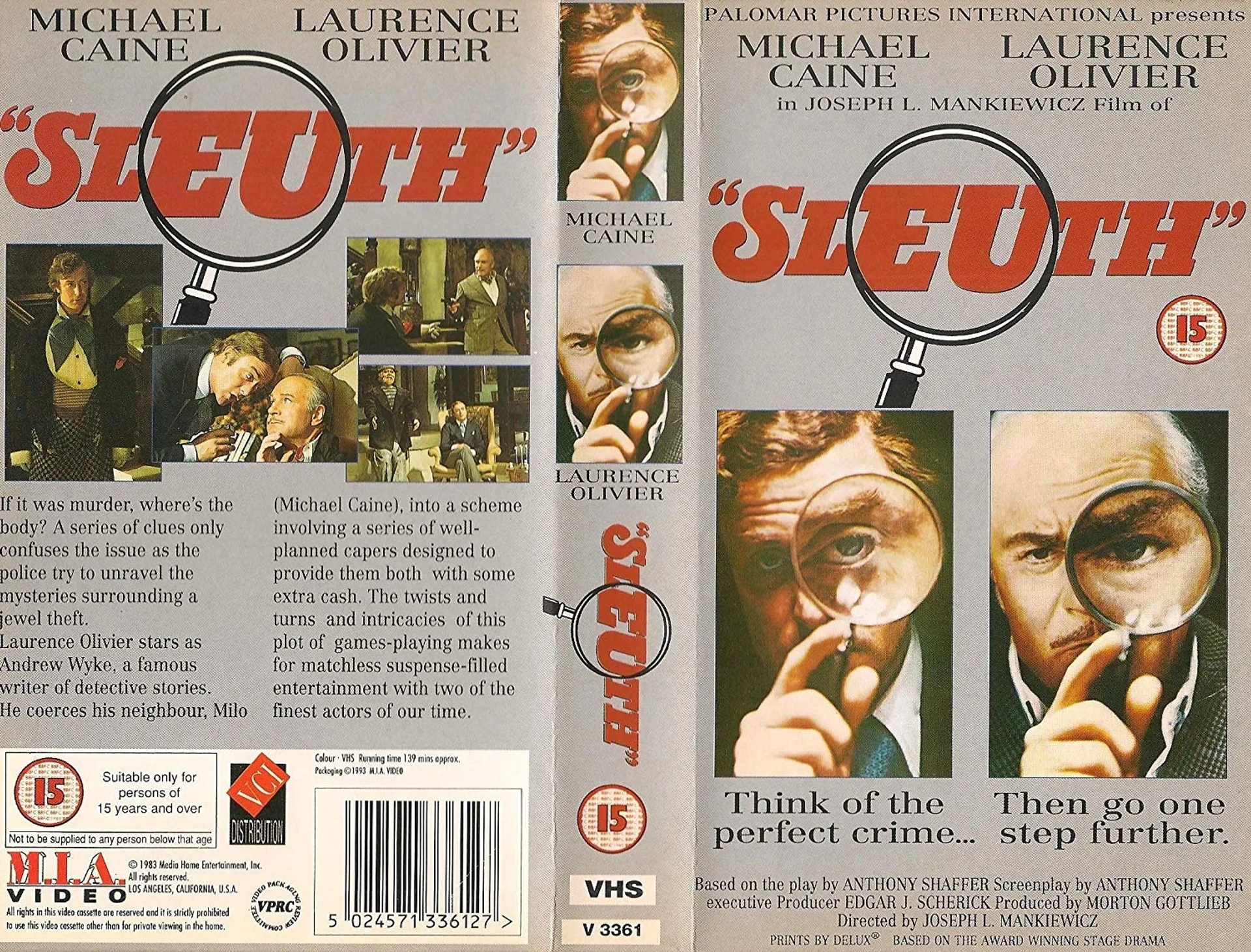 Laurence Olivier and Michael Caine in Sleuth (1972)