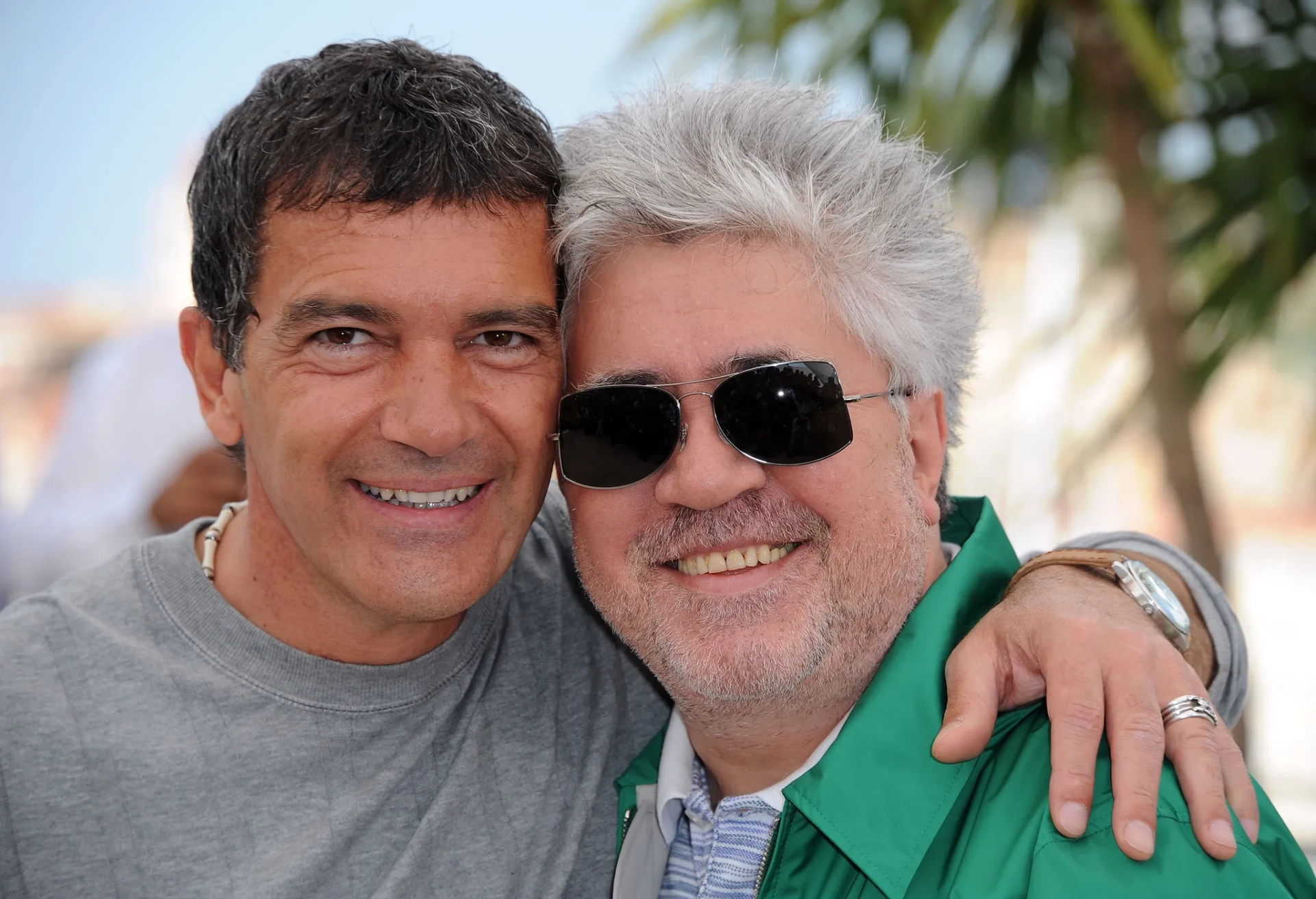 Antonio Banderas and Pedro Almodóvar at an event for The Skin I Live In (2011)