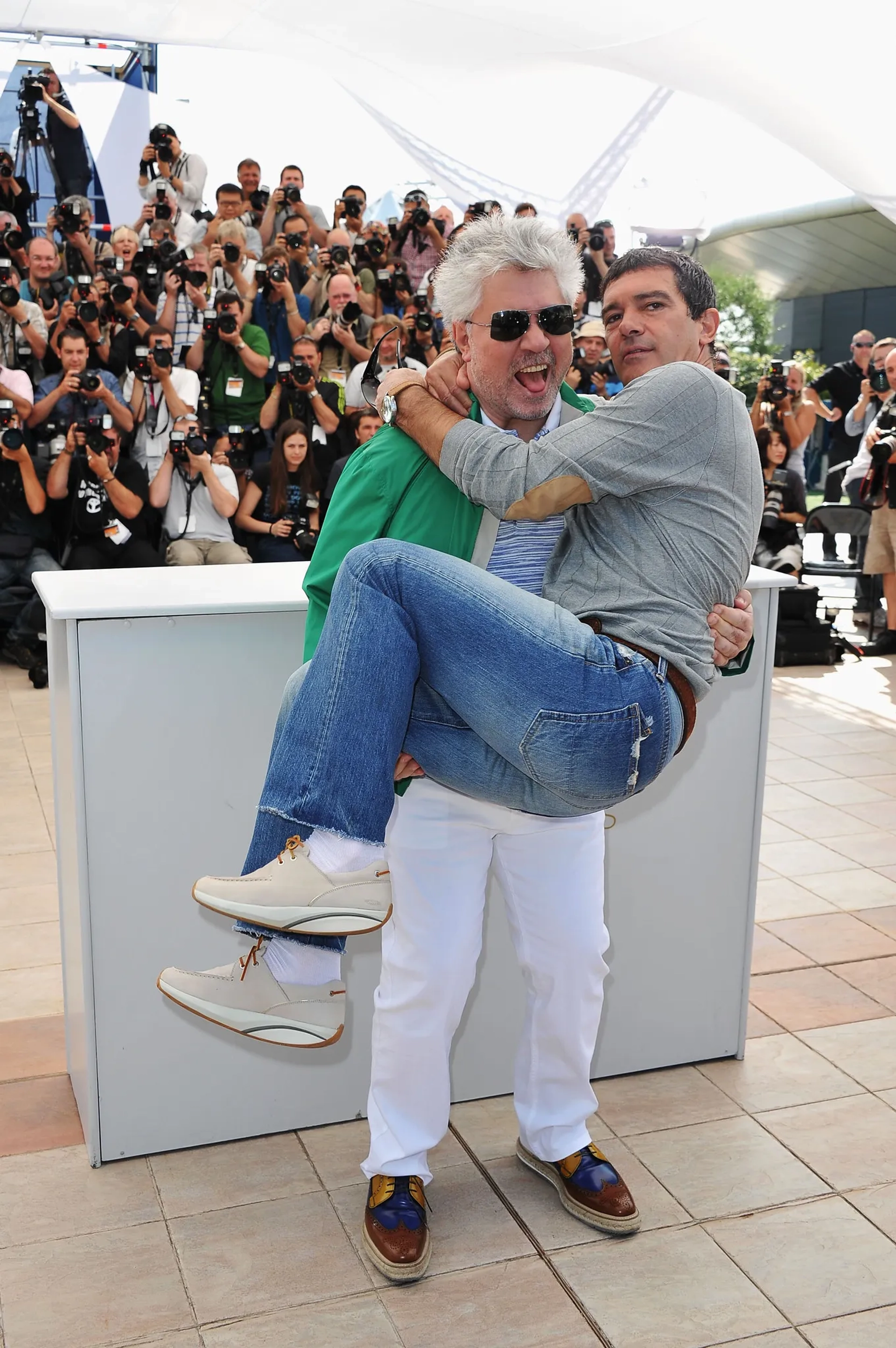 Antonio Banderas and Pedro Almodóvar at an event for The Skin I Live In (2011)