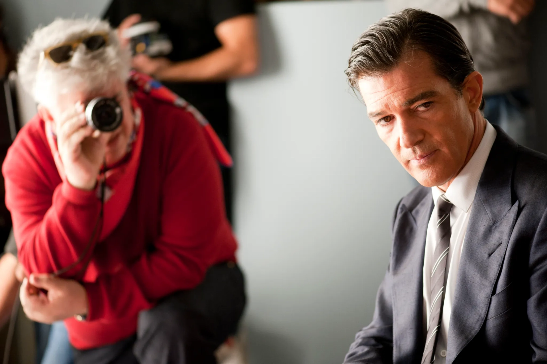 Antonio Banderas and Pedro Almodóvar in The Skin I Live In (2011)