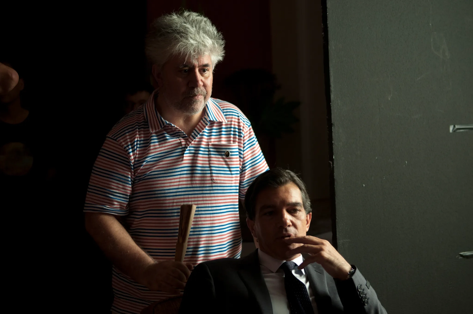 Antonio Banderas and Pedro Almodóvar in The Skin I Live In (2011)