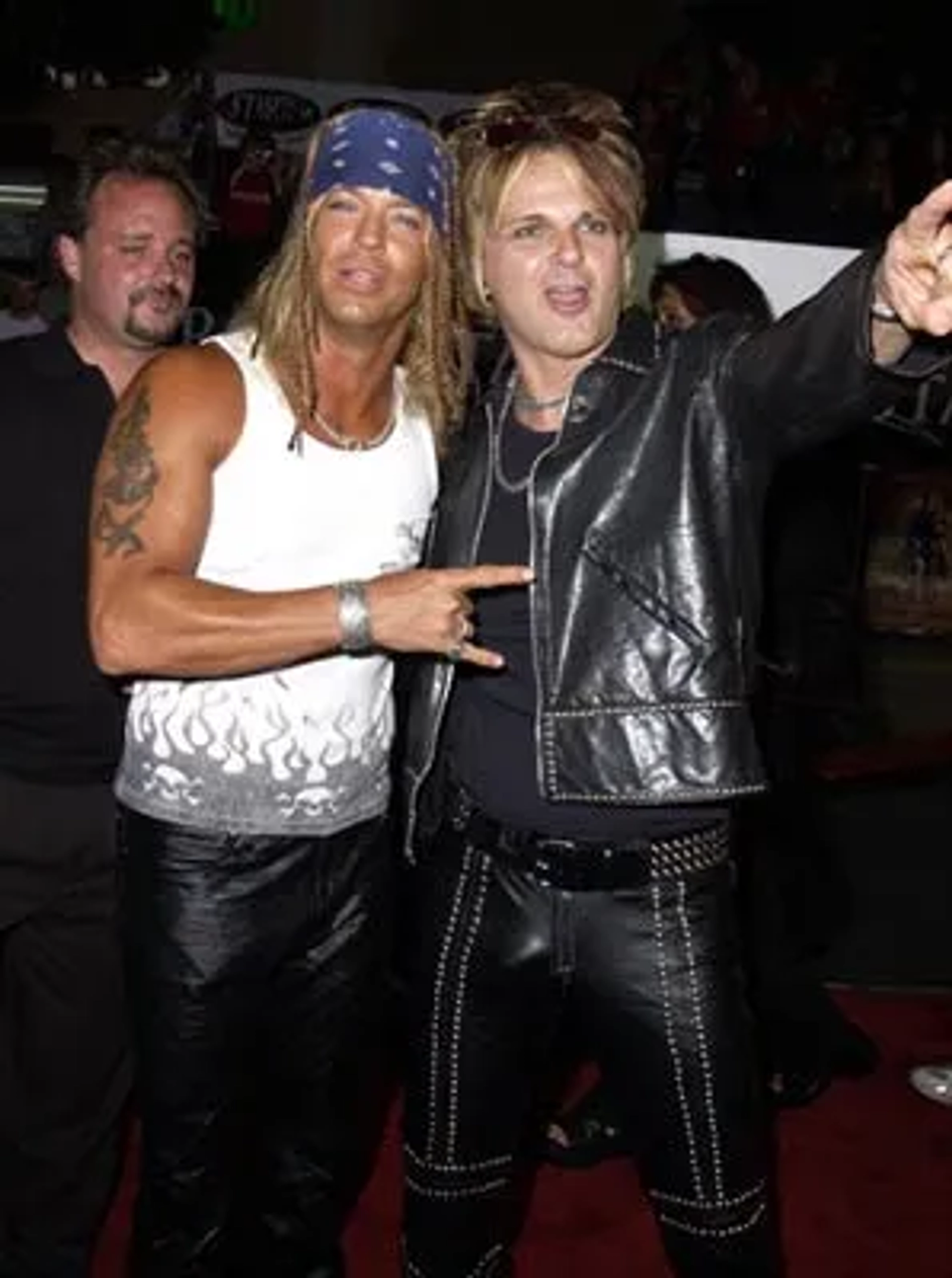 Bret Michaels and Rikki Rockett at an event for Rock Star (2001)