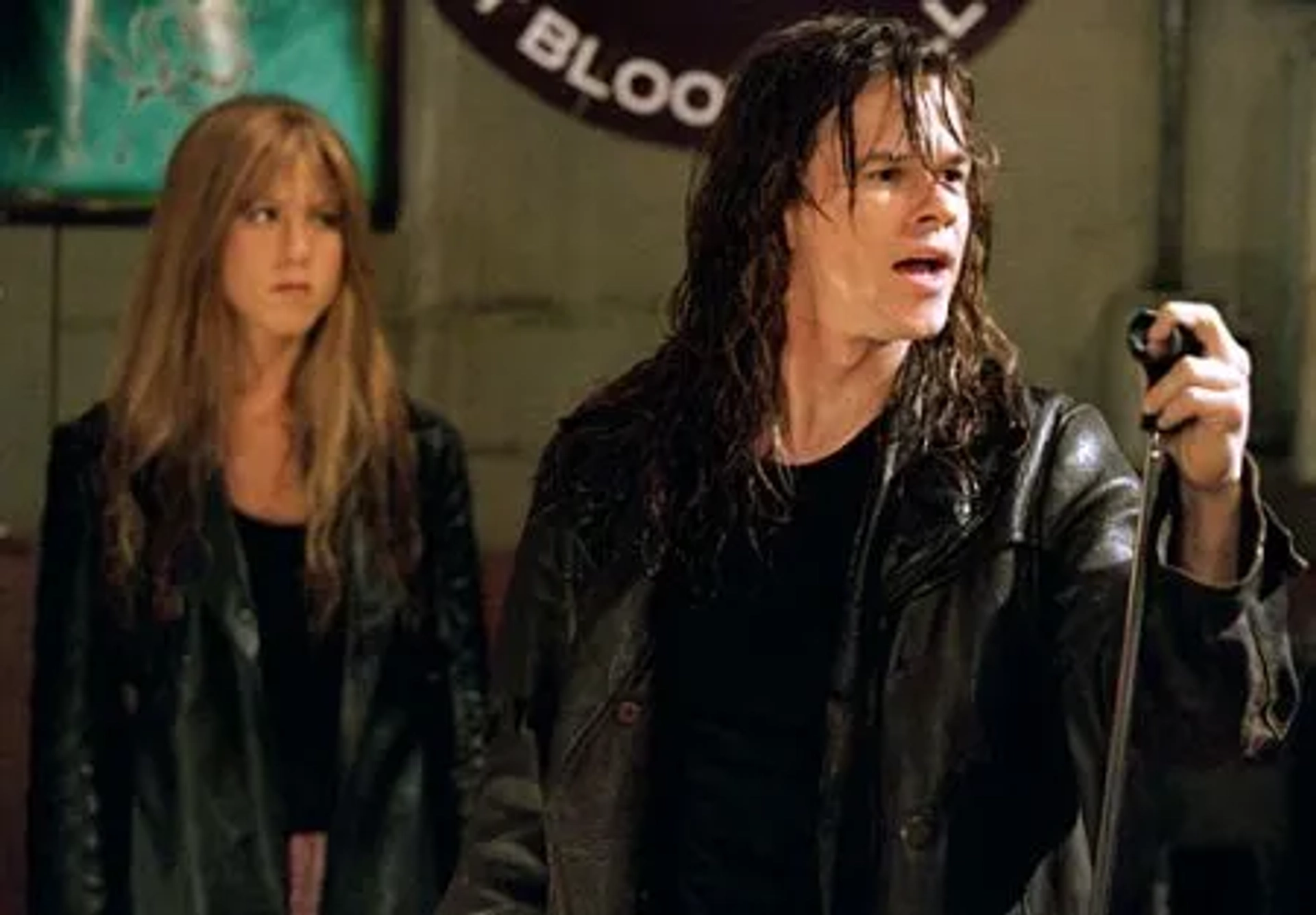 Jennifer Aniston and Mark Wahlberg in Rock Star (2001)