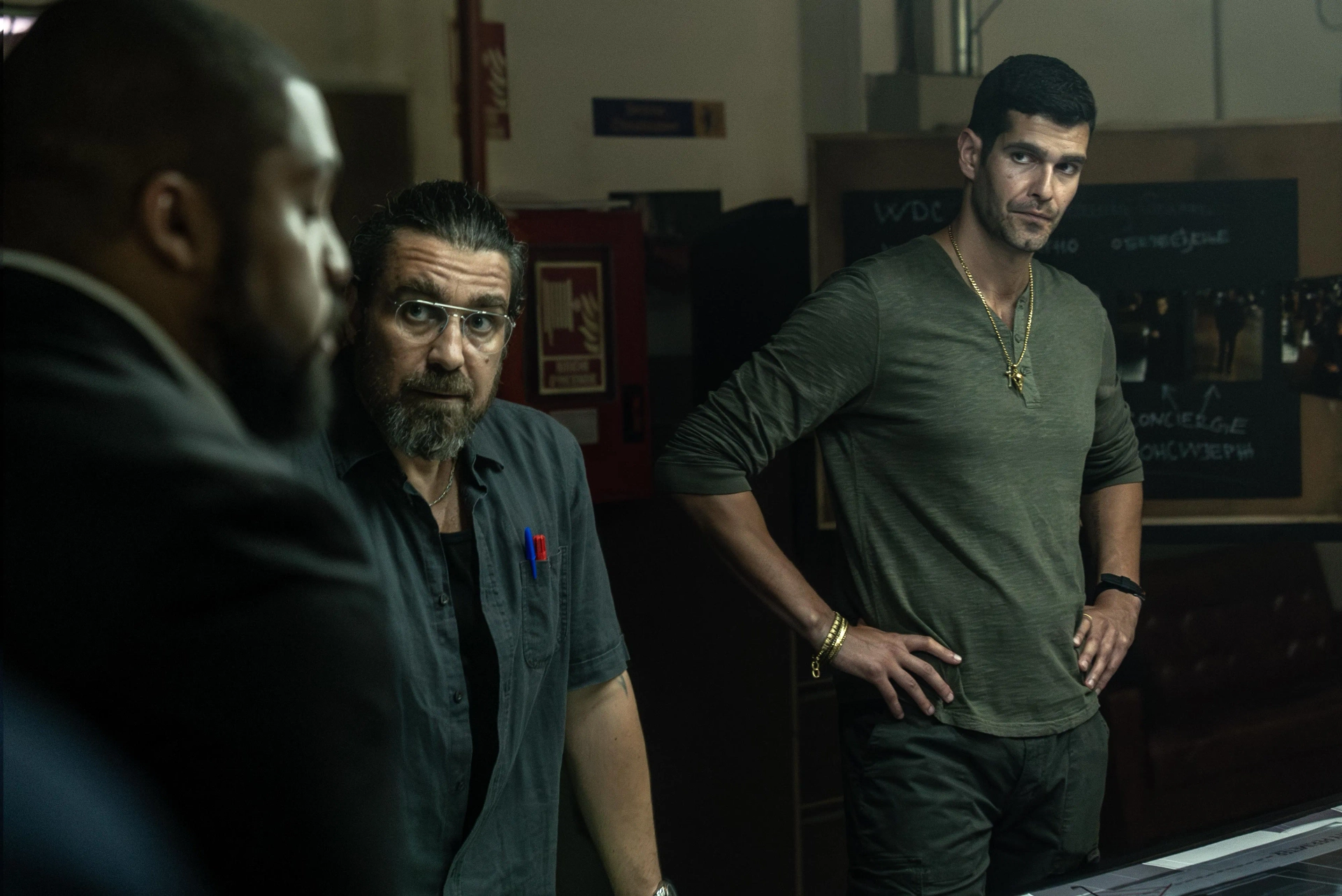 Orli Shuka, O'Shea Jackson Jr., and Dino Kelly in Den of Thieves 2: Pantera (2025)