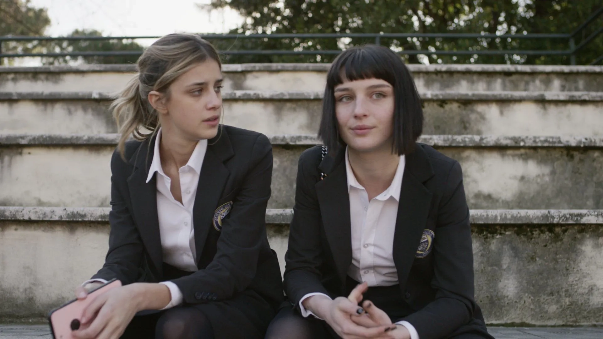 Benedetta Porcaroli and Alice Pagani in #justagame (2019)