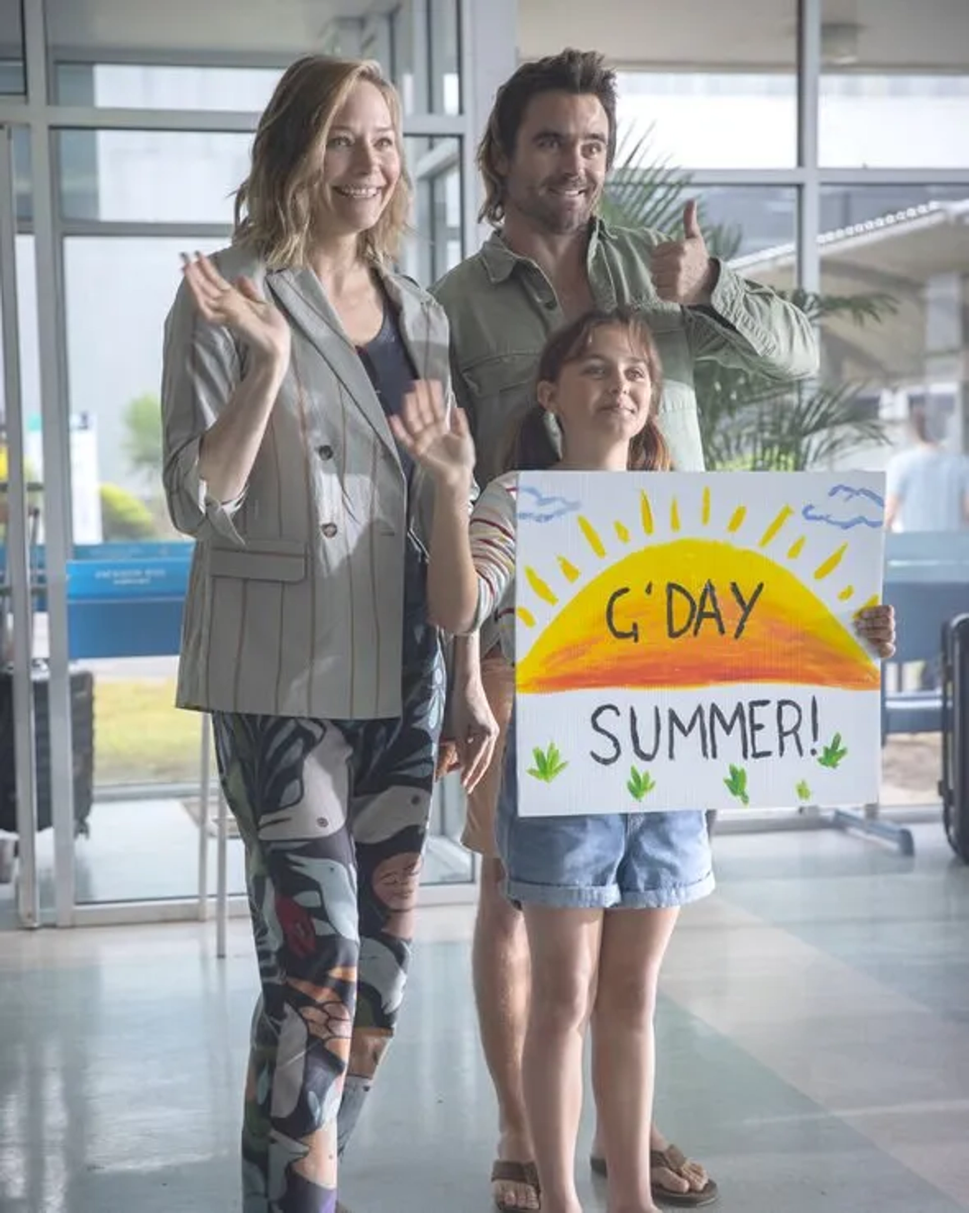 Asmara Feik, Adrienne Pickering, and Dustin Clare in Surviving Summer (2022)