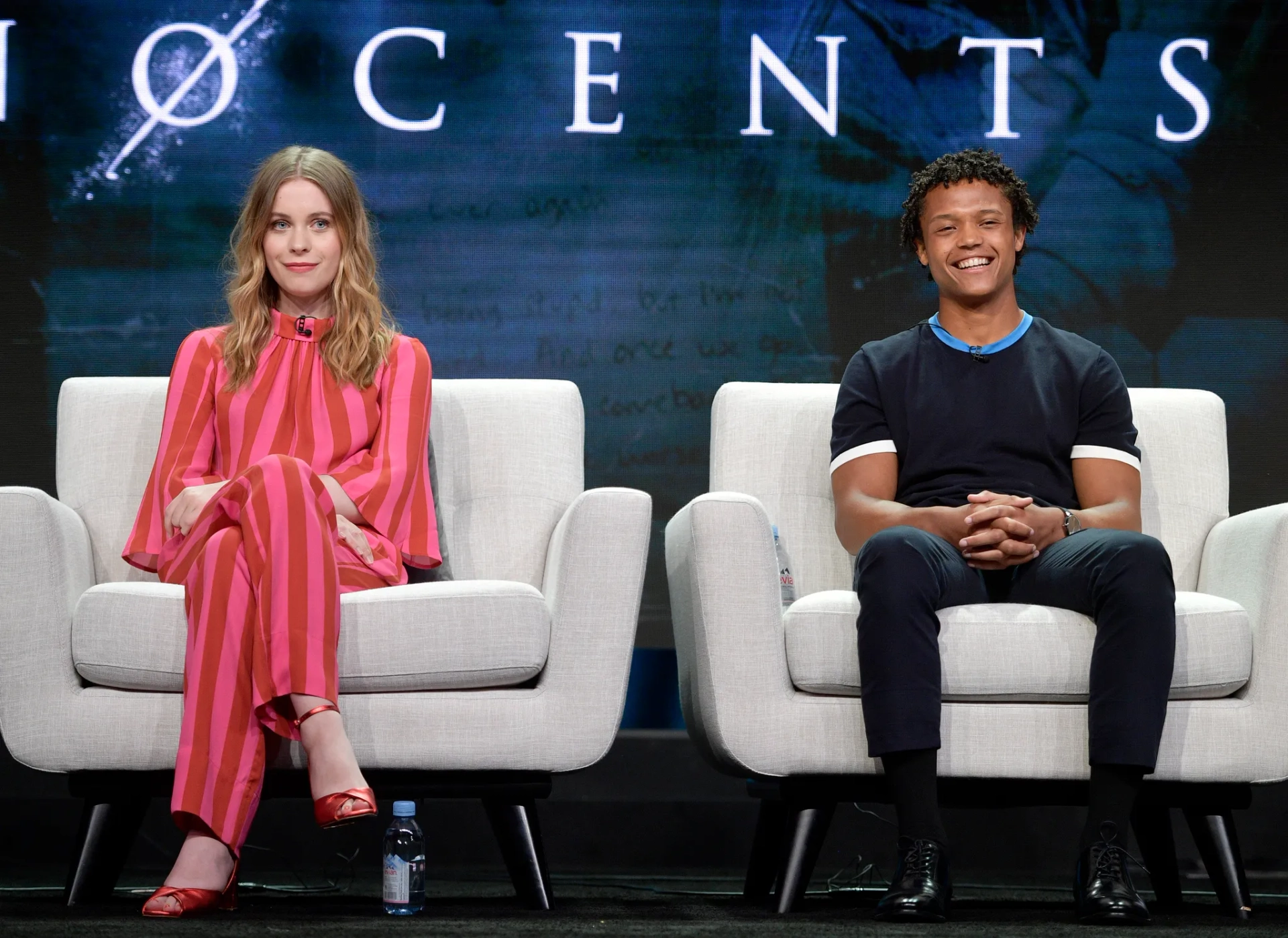 Percelle Ascott and Sorcha Groundsell at an event for The Innocents (2018)