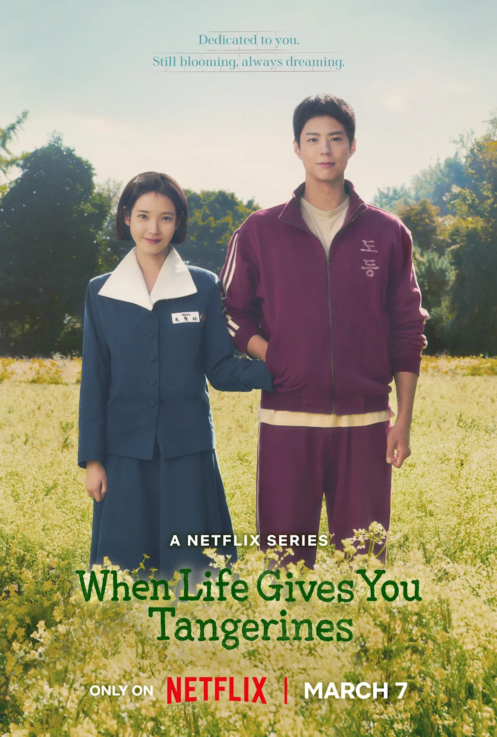 IU and Park Bo-gum in When Life Gives You Tangerines (2025)