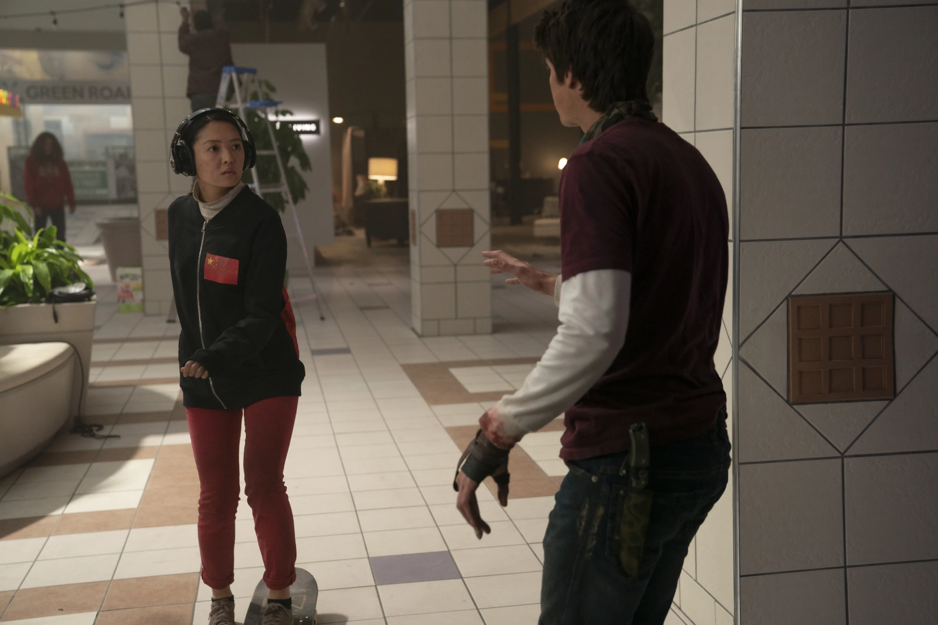 Colin Ford and Chelsea Zhang in Daybreak (2019)