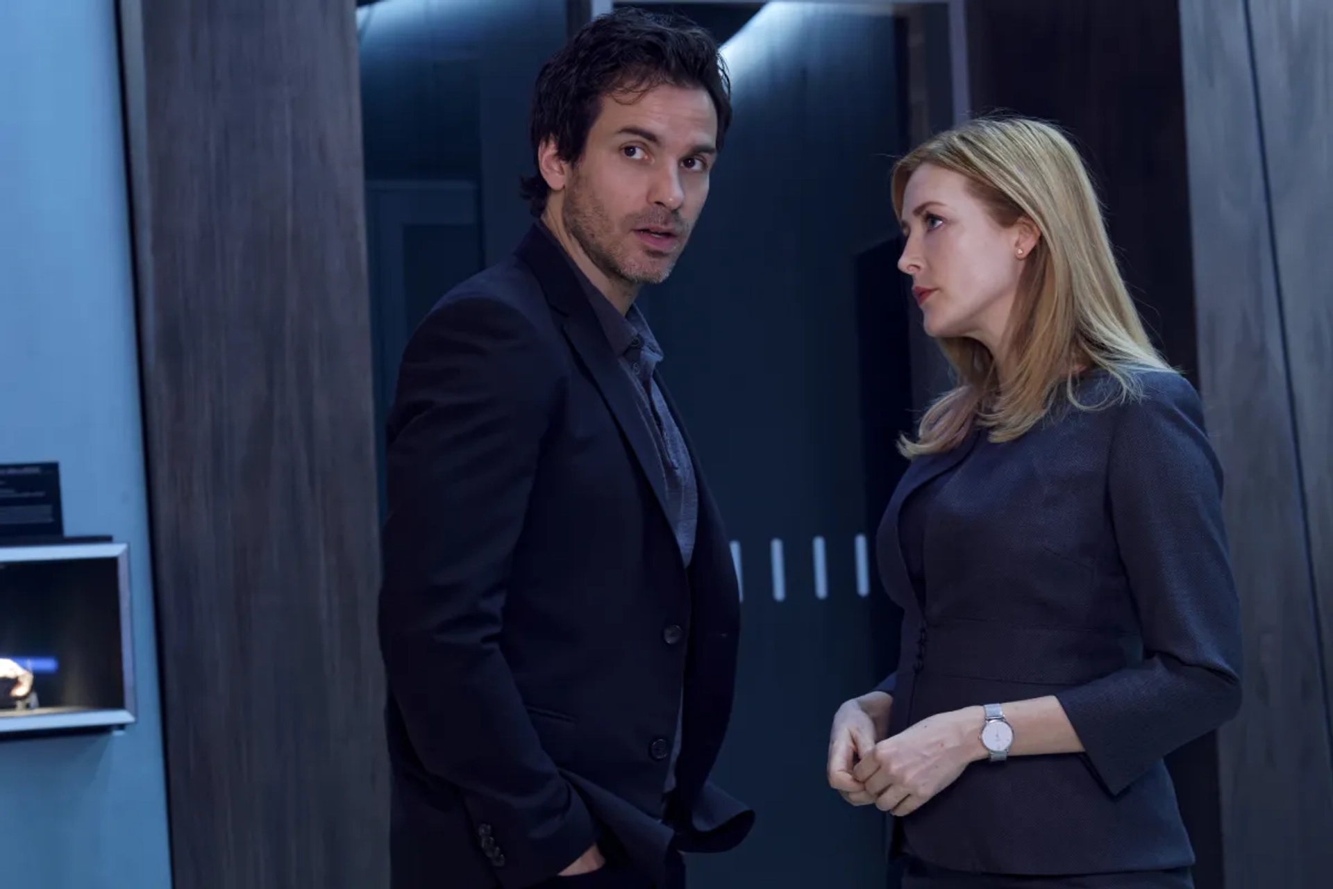 Jennifer Finnigan and Santiago Cabrera in Salvation (2017)