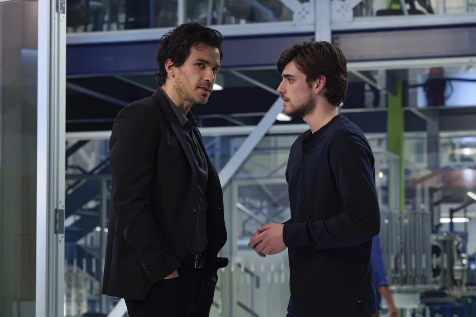 Santiago Cabrera and Charlie Rowe in Salvation (2017)
