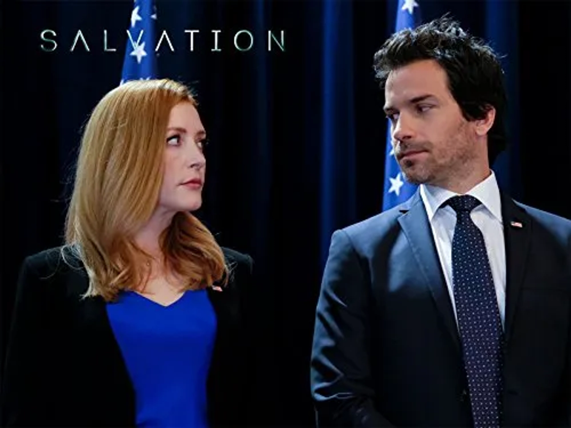 Jennifer Finnigan and Santiago Cabrera in Salvation (2017)