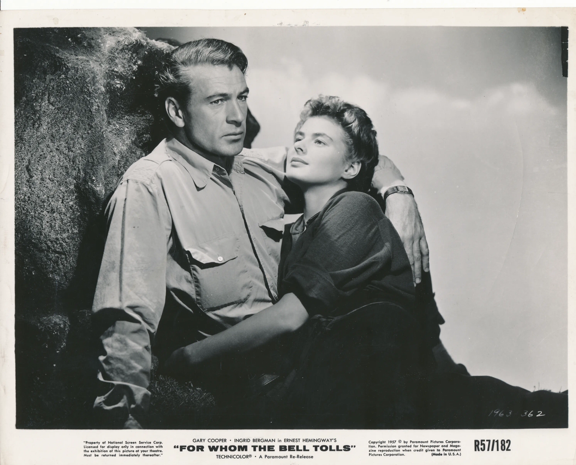 Ingrid Bergman and Gary Cooper in For Whom the Bell Tolls (1943)