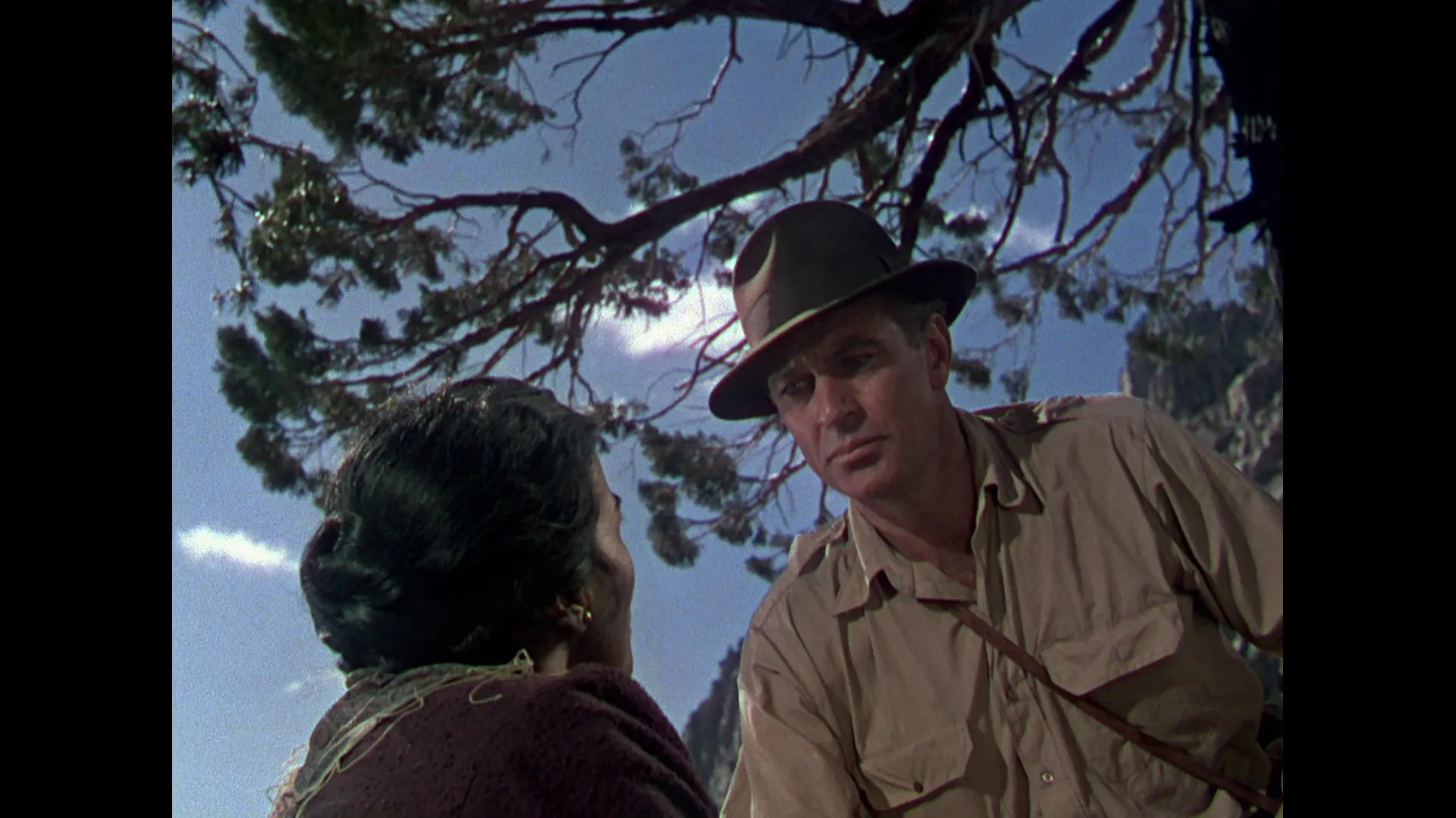 Gary Cooper and Katina Paxinou in For Whom the Bell Tolls (1943)