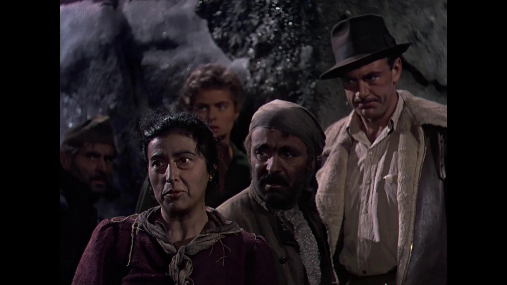 Ingrid Bergman, Gary Cooper, Katina Paxinou, Mikhail Rasumny, and Victor Varconi in For Whom the Bell Tolls (1943)