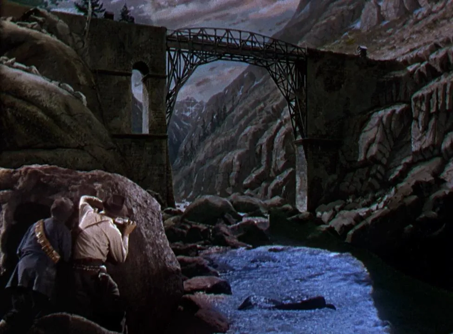 Gary Cooper and Vladimir Sokoloff in For Whom the Bell Tolls (1943)