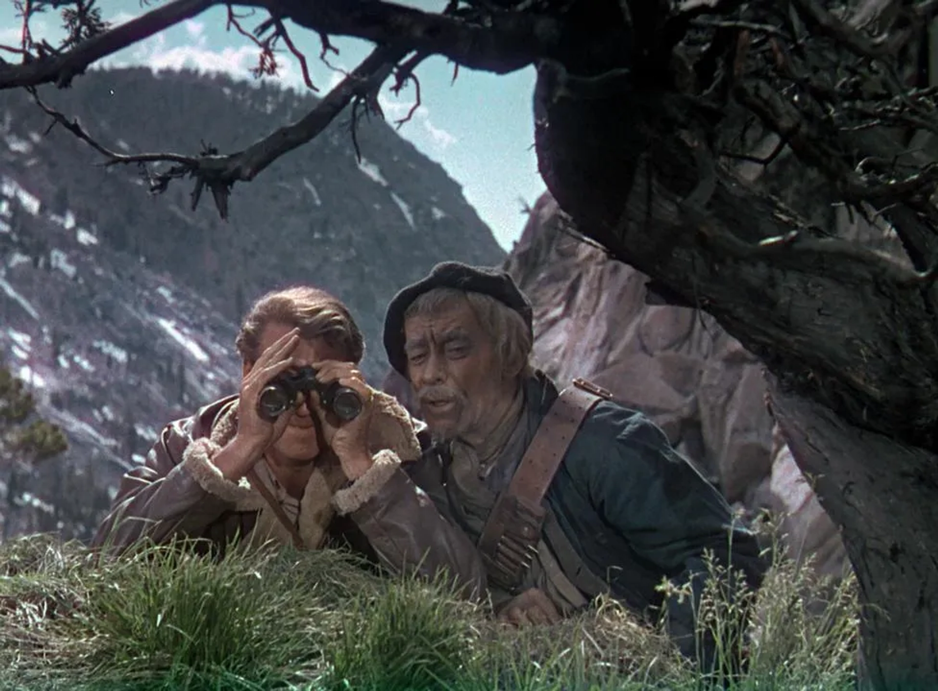 Gary Cooper and Vladimir Sokoloff in For Whom the Bell Tolls (1943)