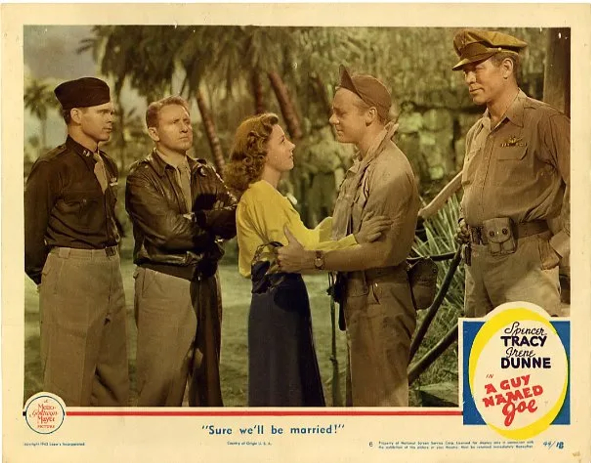 Spencer Tracy, Ward Bond, Irene Dunne, Van Johnson, and Barry Nelson in A Guy Named Joe (1943)