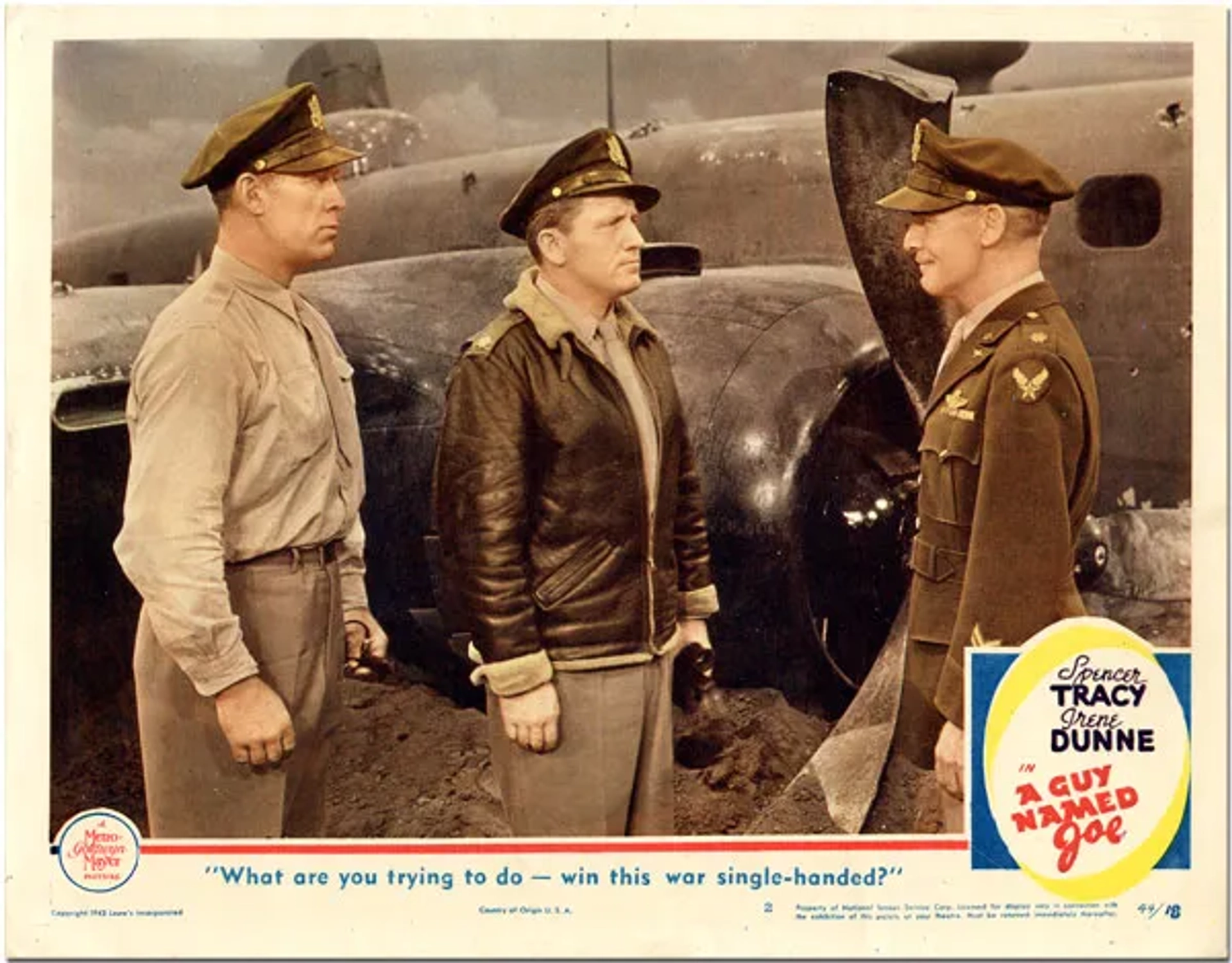 Spencer Tracy, Ward Bond, and James Gleason in A Guy Named Joe (1943)