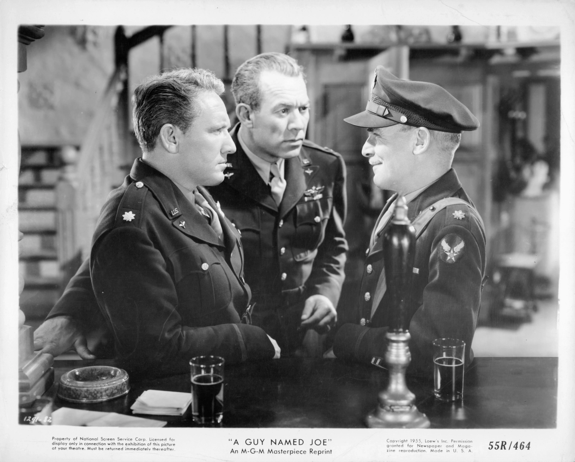 Spencer Tracy, Ward Bond, and James Gleason in A Guy Named Joe (1943)