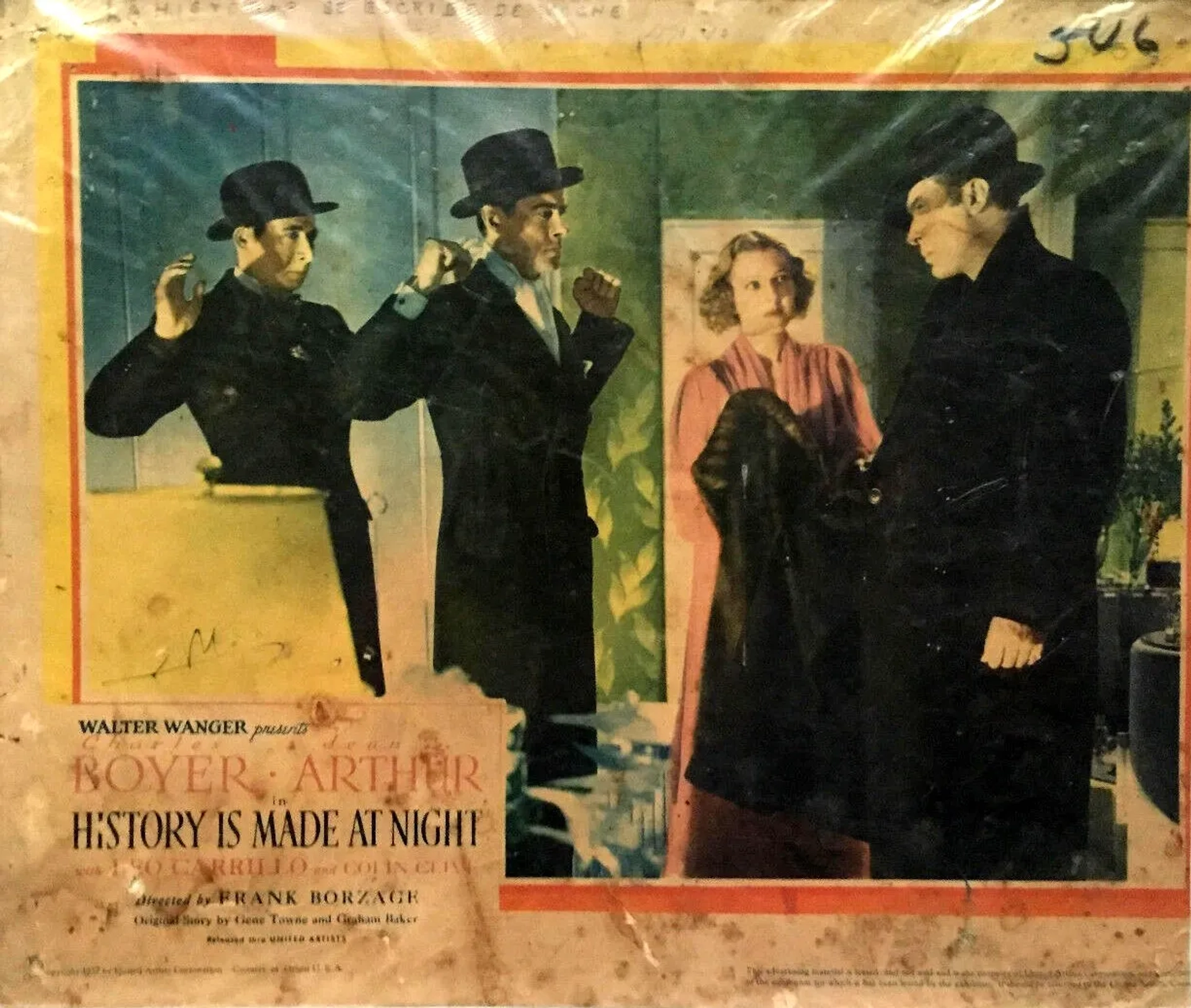 Jean Arthur, Charles Boyer, Colin Clive, and Ivan Lebedeff in History Is Made at Night (1937)