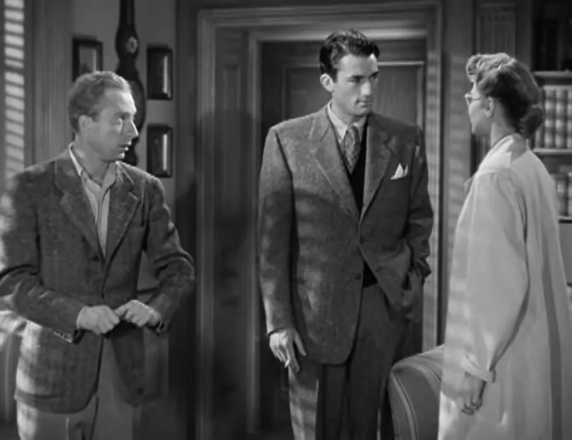 Ingrid Bergman, Gregory Peck, and Norman Lloyd in Spellbound (1945)