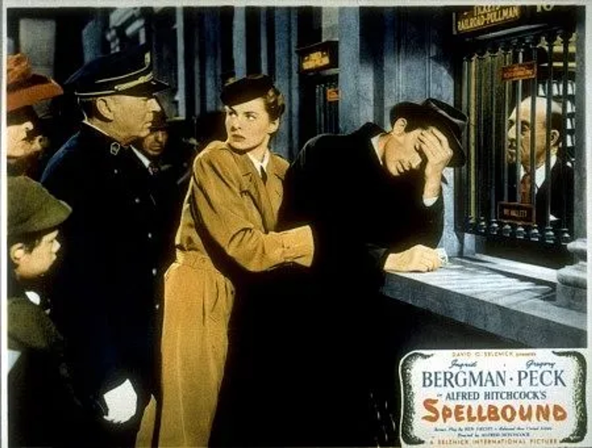 "Spellbound," Gregory Peck, Ingrid Bergman. Lobby Card. 1945 United Artists