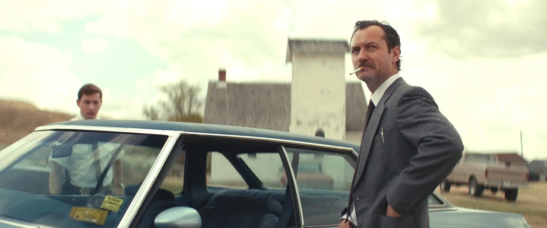 Jude Law and Tye Sheridan in The Order (2024)
