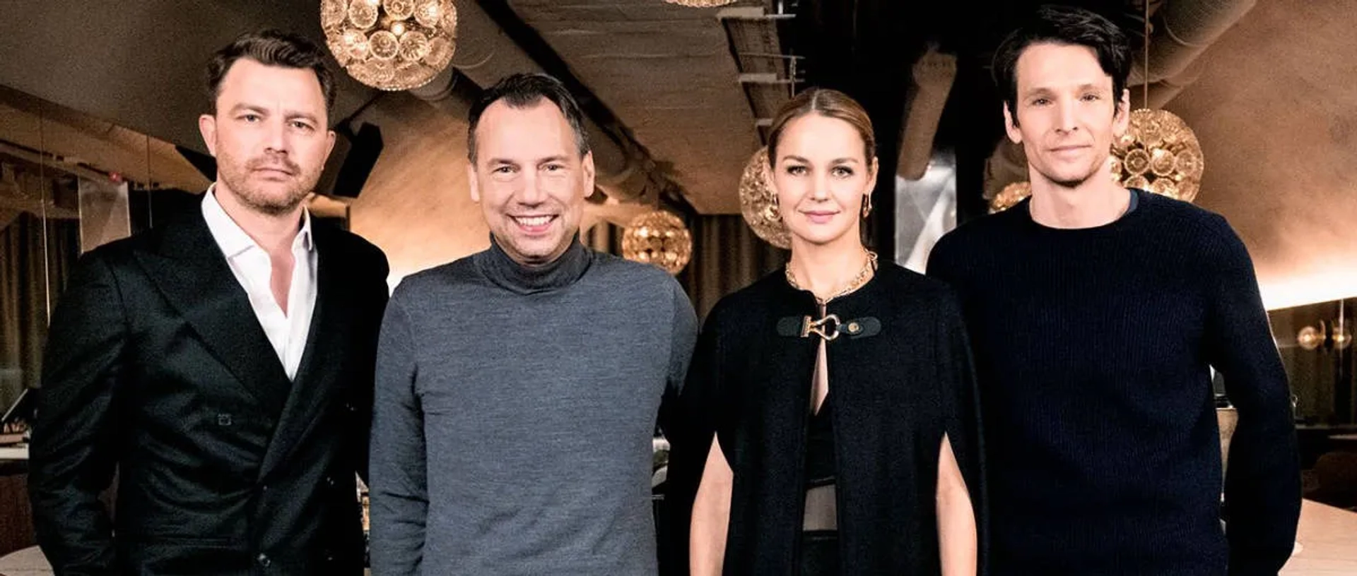 Friedrich Mücke, Sabin Tambrea, Sebastian Fitzek, and Luise Heyer in The Calendar Killer (2024)