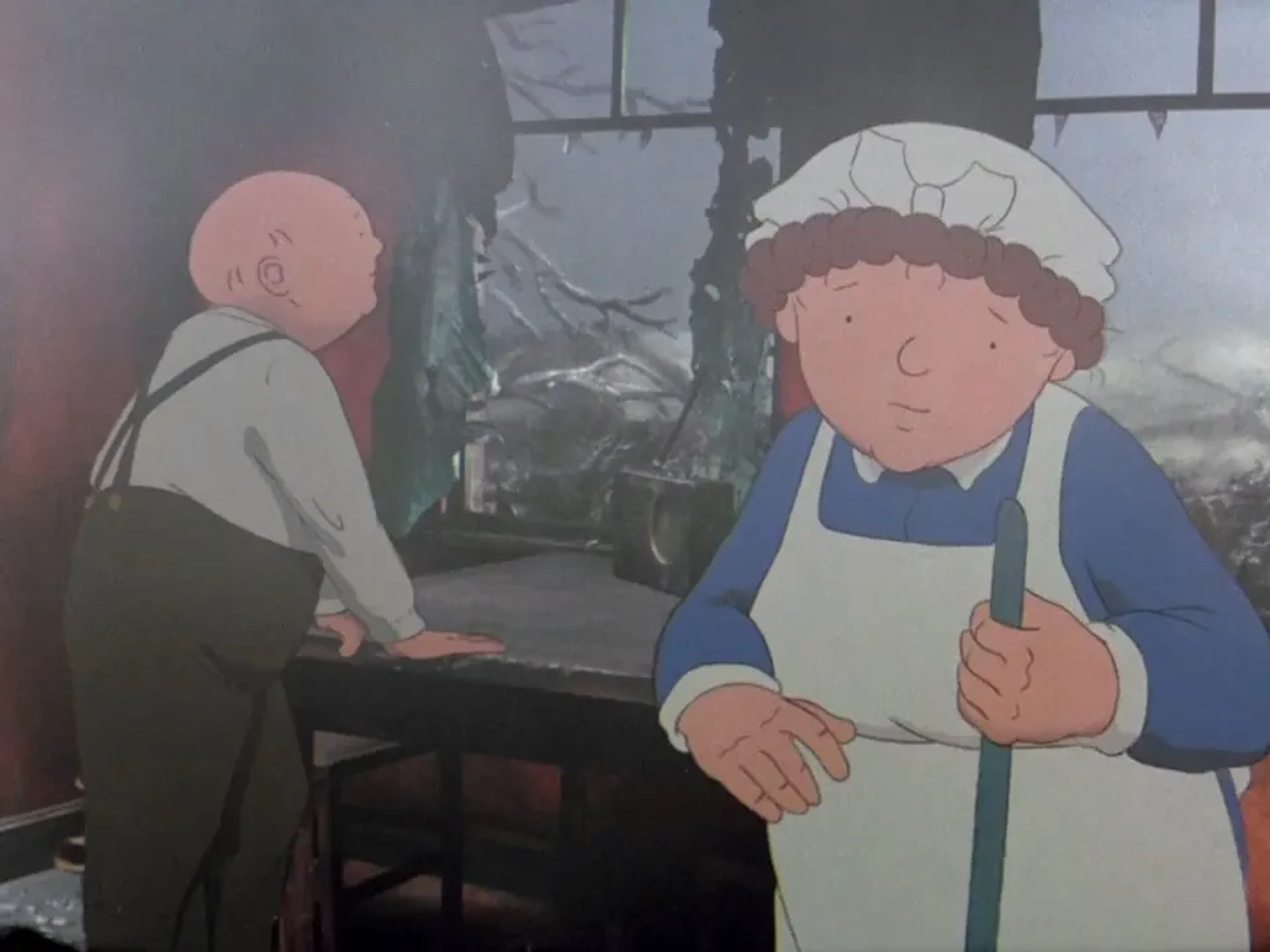 Peggy Ashcroft and John Mills in When the Wind Blows (1986)