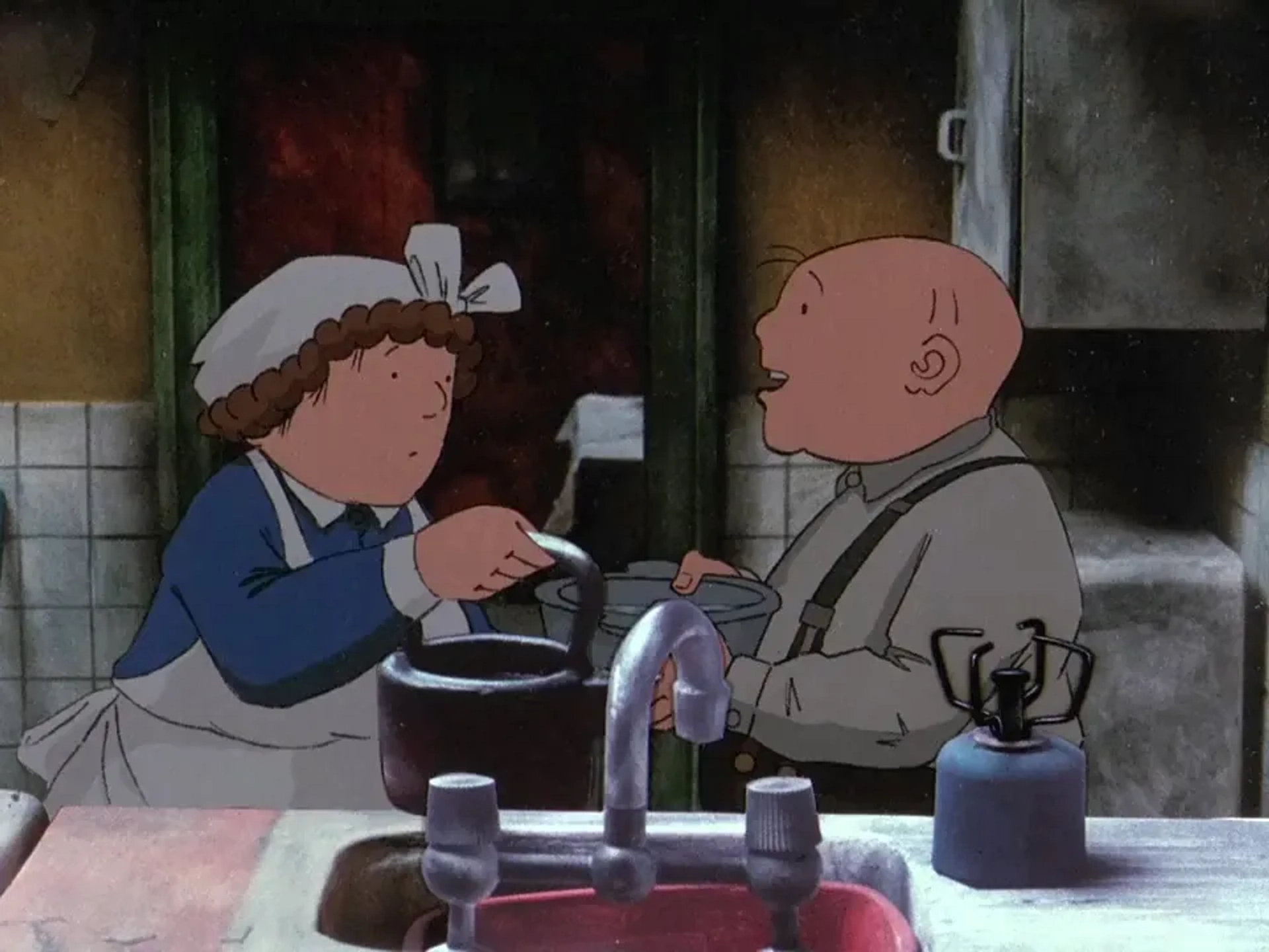 Peggy Ashcroft and John Mills in When the Wind Blows (1986)
