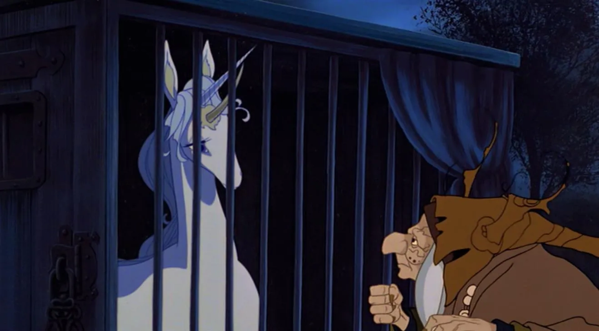 Mia Farrow and Angela Lansbury in The Last Unicorn (1982)