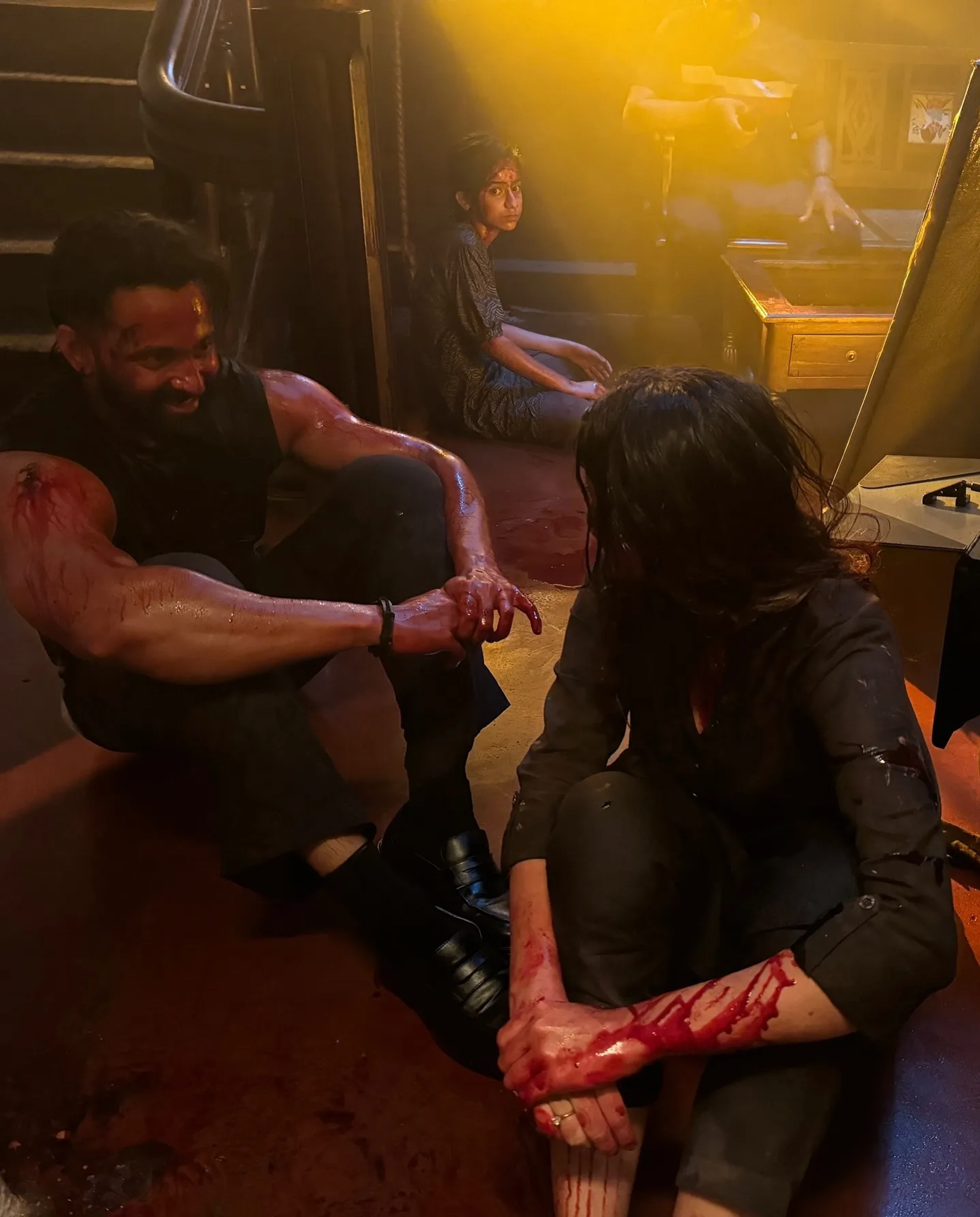 Yukti Thareja and Unni Mukundan in Marco (2024)