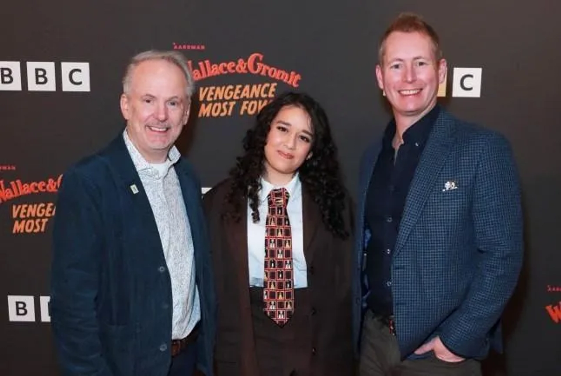 Nick Park and Lauren Patel at an event for Wallace & Gromit: Vengeance Most Fowl (2024)