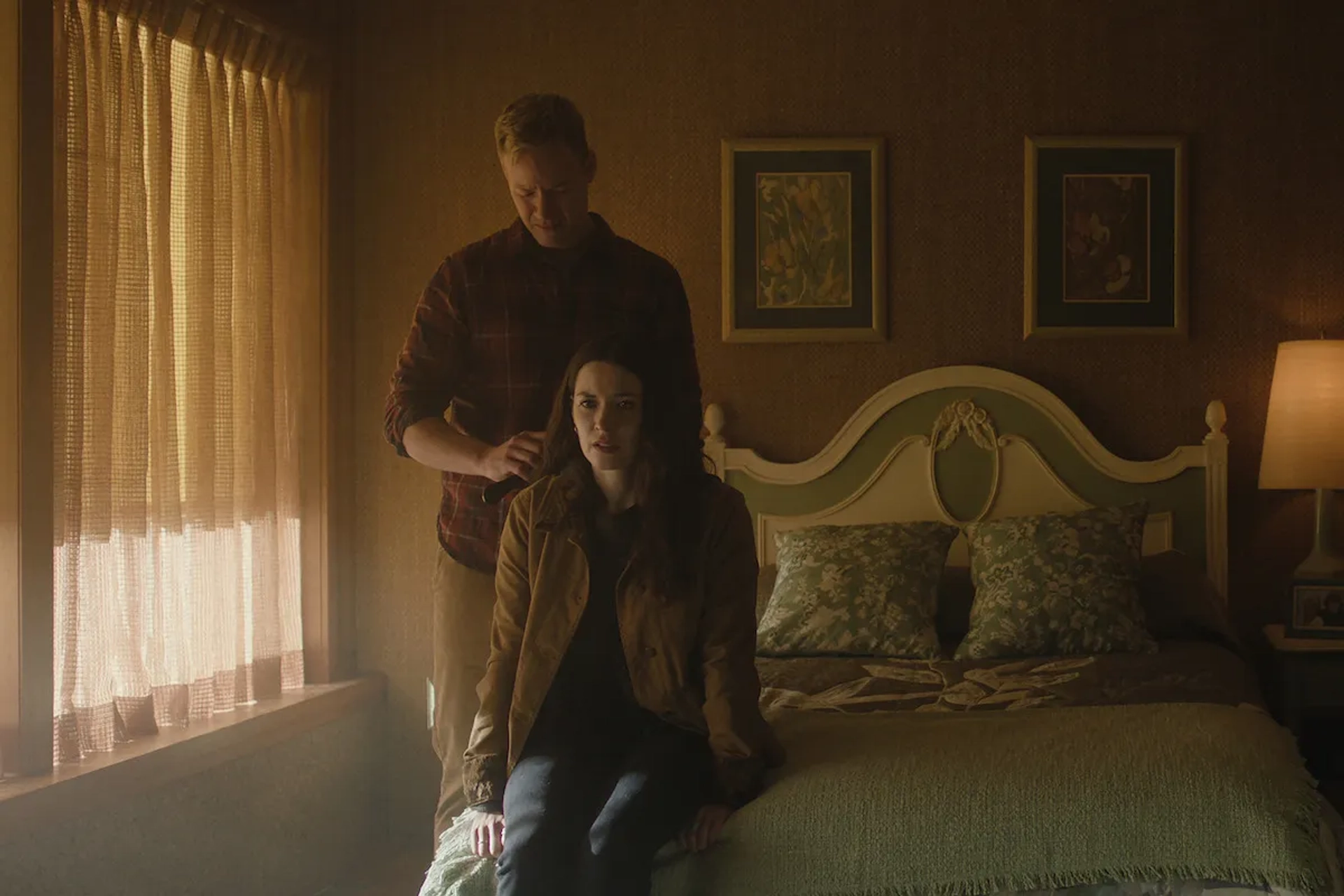 Steve Byers and Tamsin Topolski in The Madness (2024)