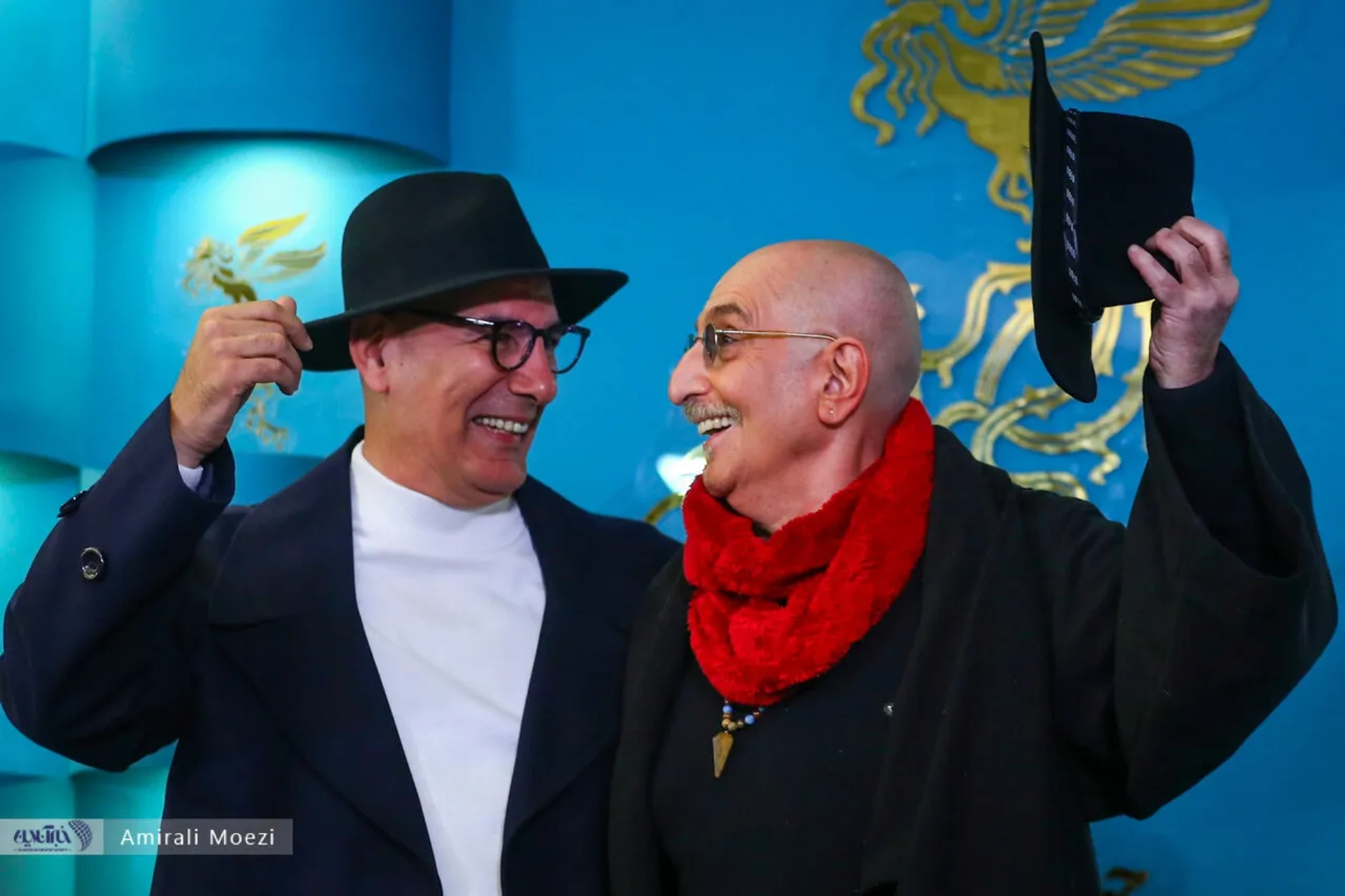 Farhad Aeish and Behnam Tashakkor at an event for Moses the Kalimullah: At Dawn (2025)