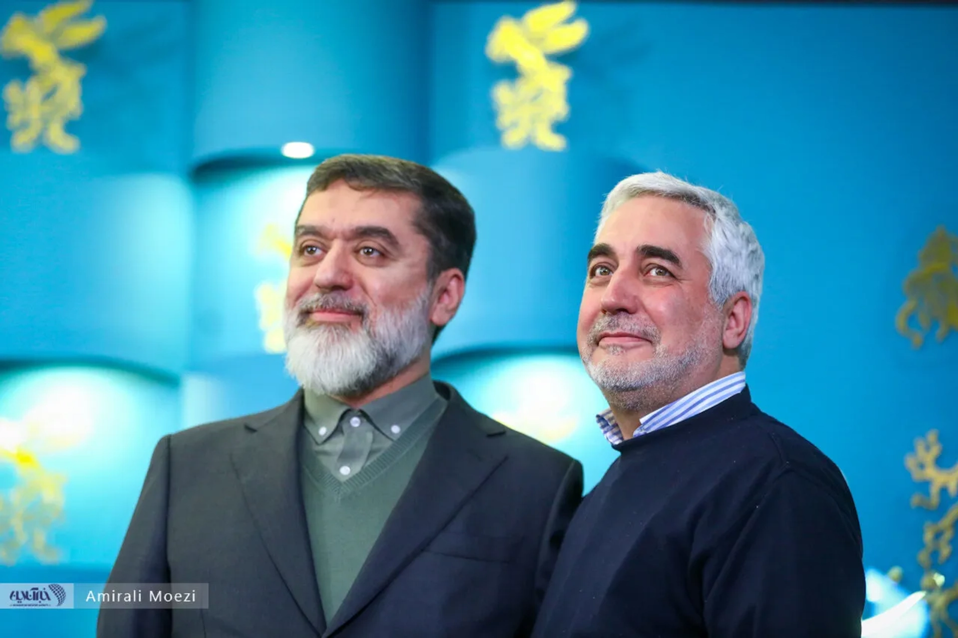 Ebrahim Hatamikia and Mahmoud Razavi at an event for Moses the Kalimullah: At Dawn (2025)