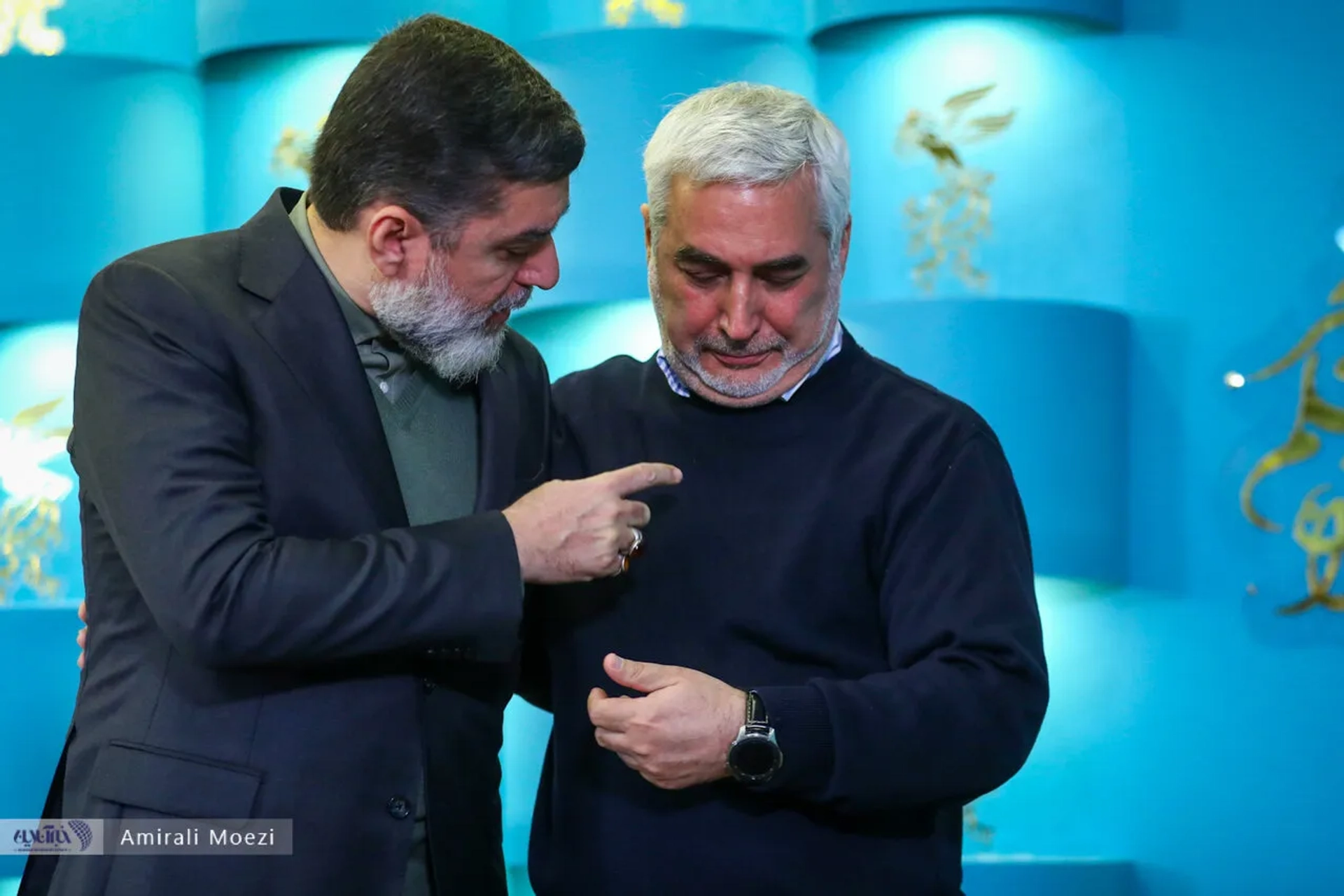 Ebrahim Hatamikia and Mahmoud Razavi at an event for Moses the Kalimullah: At Dawn (2025)