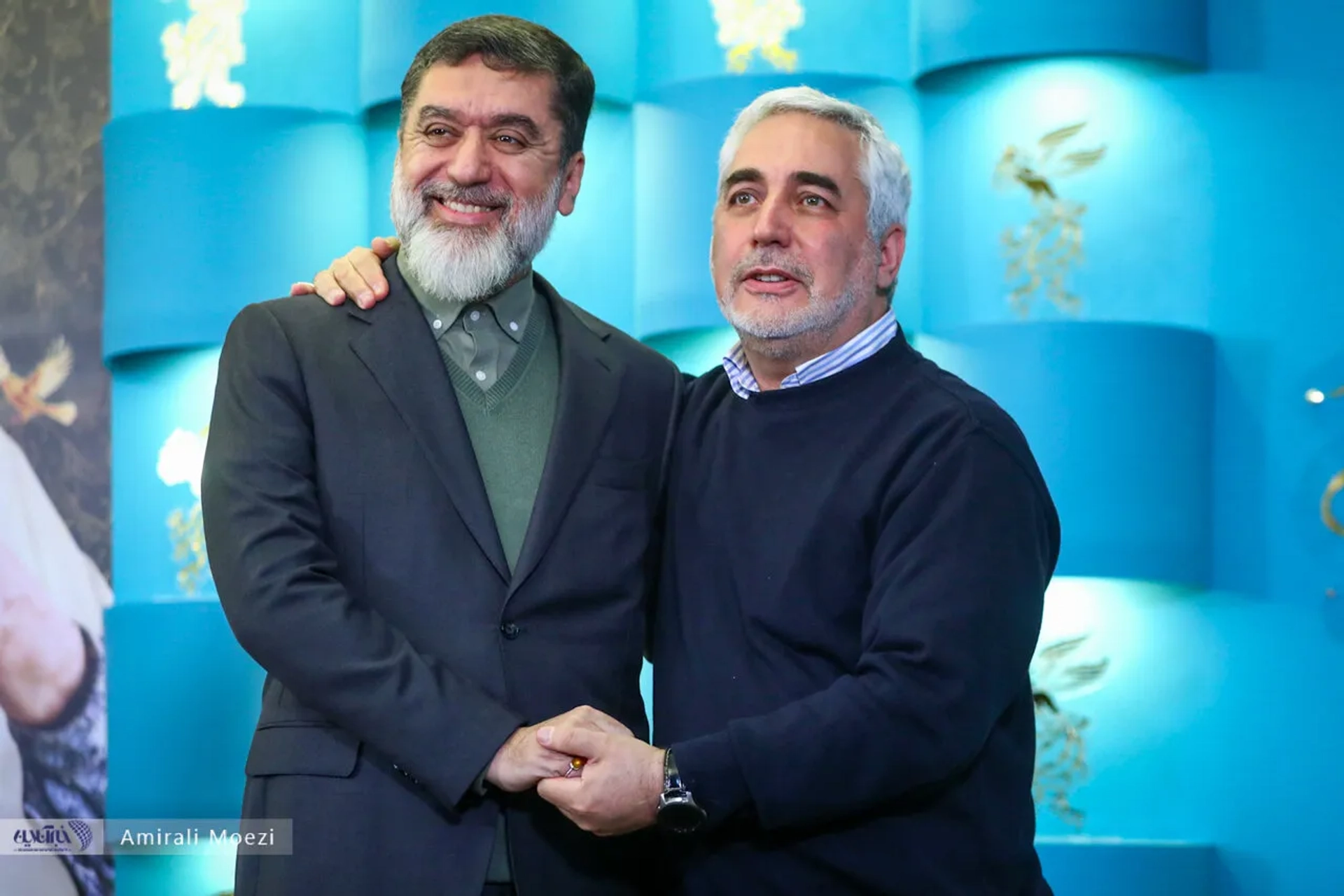 Ebrahim Hatamikia and Mahmoud Razavi at an event for Moses the Kalimullah: At Dawn (2025)